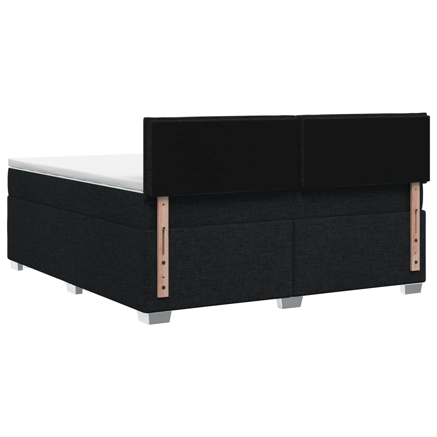 Boxspring ágy matraccal és LED-del Fekete 180 x 200 cm Szövet