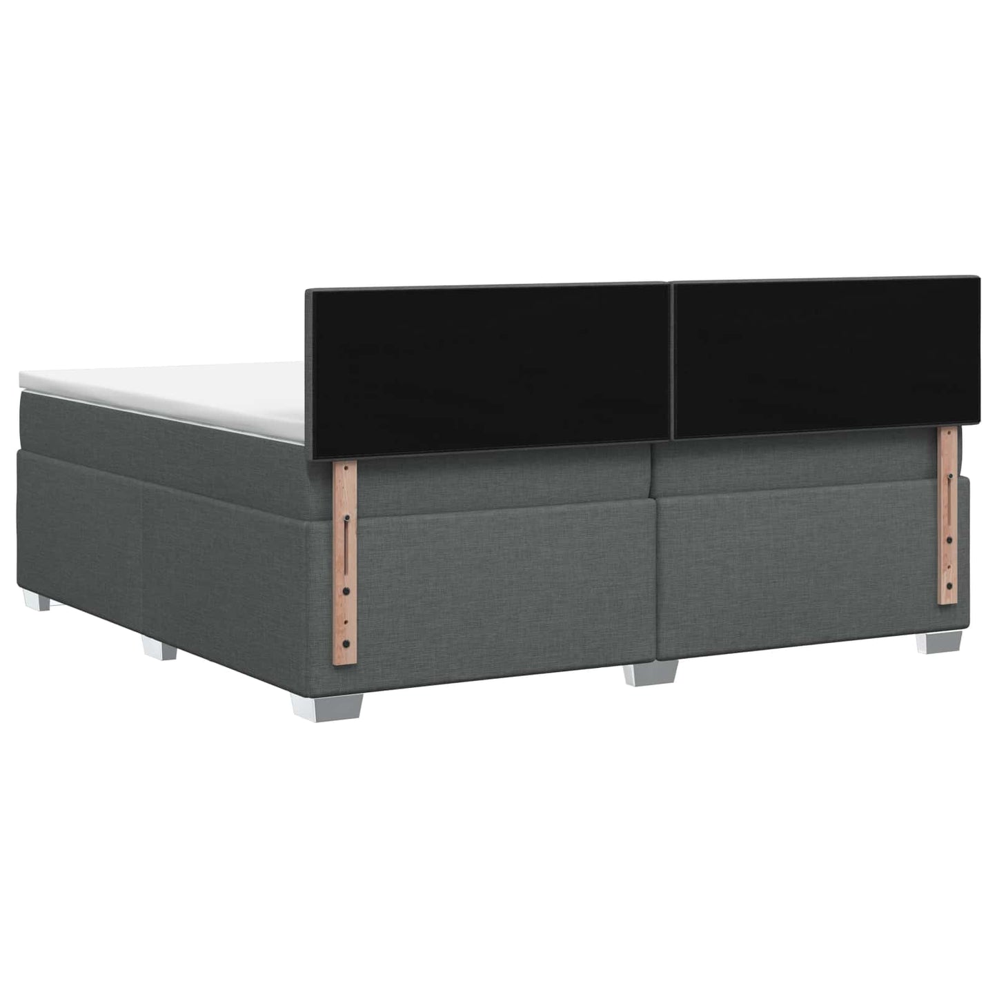 Boxspring ágy matraccal és LED-del Sötétszürke 200 x 200 cm