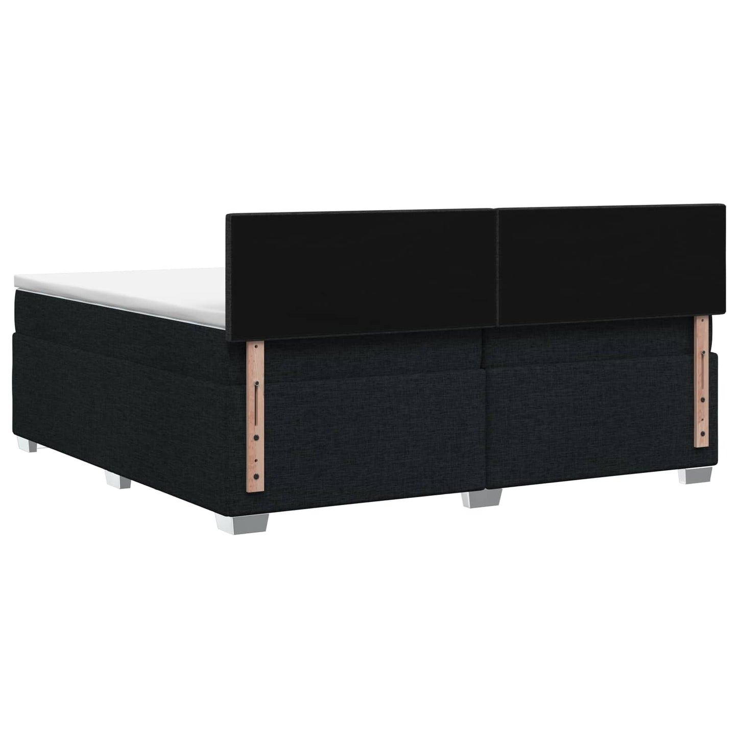 Boxspring ágy matraccal és LED-del Fekete 200 x 200 cm Szövet