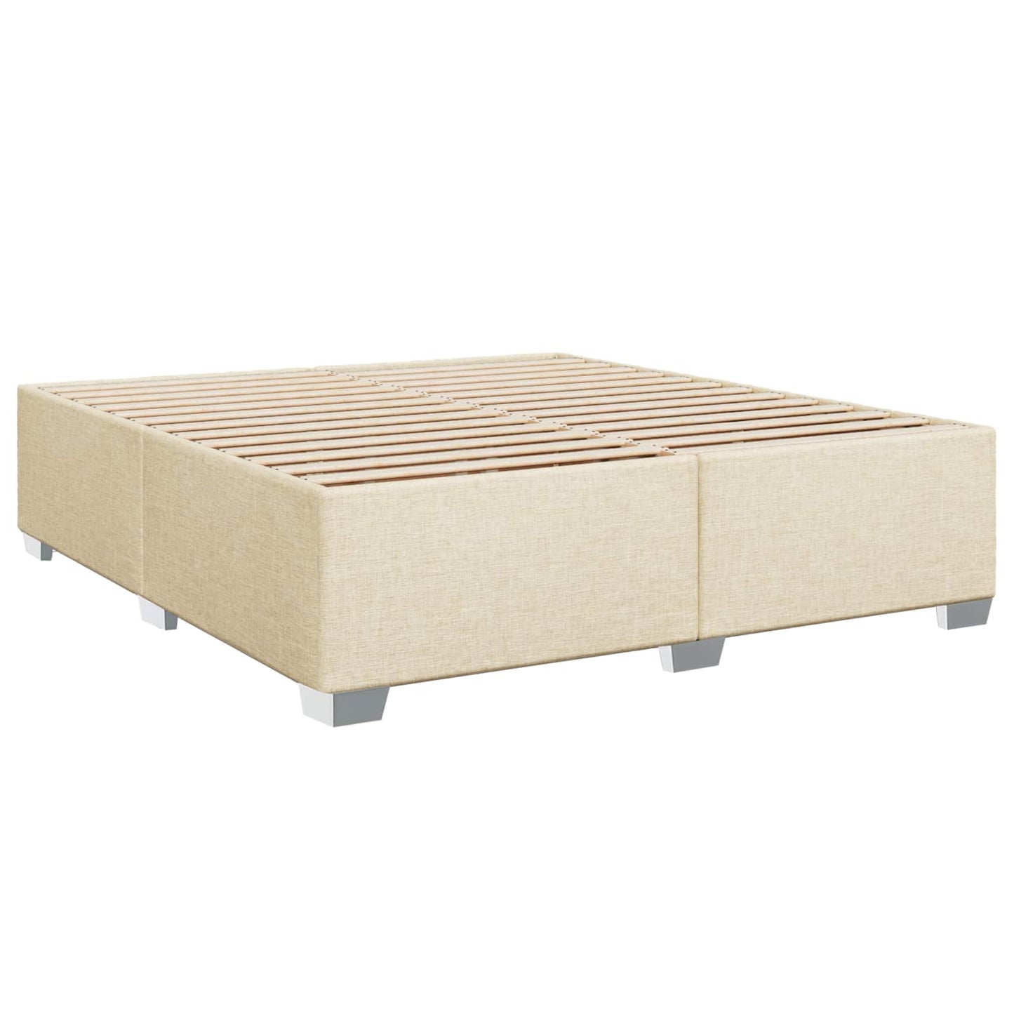 Boxspring ágy matraccal és LED-del Krémszínű 200 x 200 cm