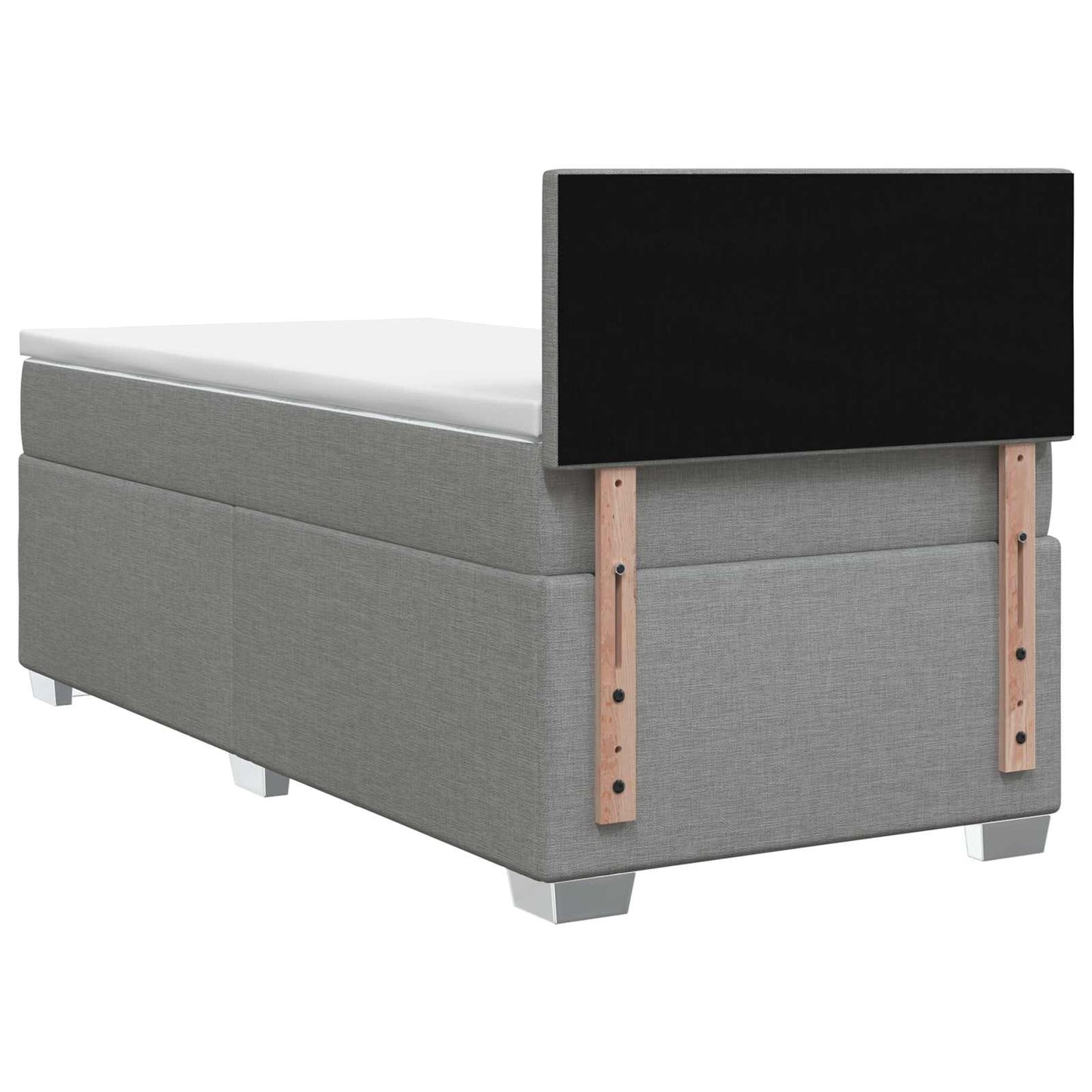 Boxspring ágy matraccal és LED-del Világosszürke Egyszemélyes