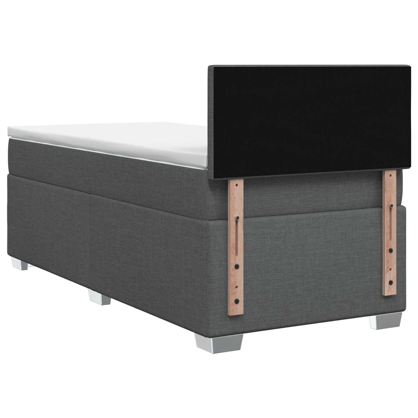 Boxspring ágy matraccal és LED-del Sötétszürke Egyszemélyes