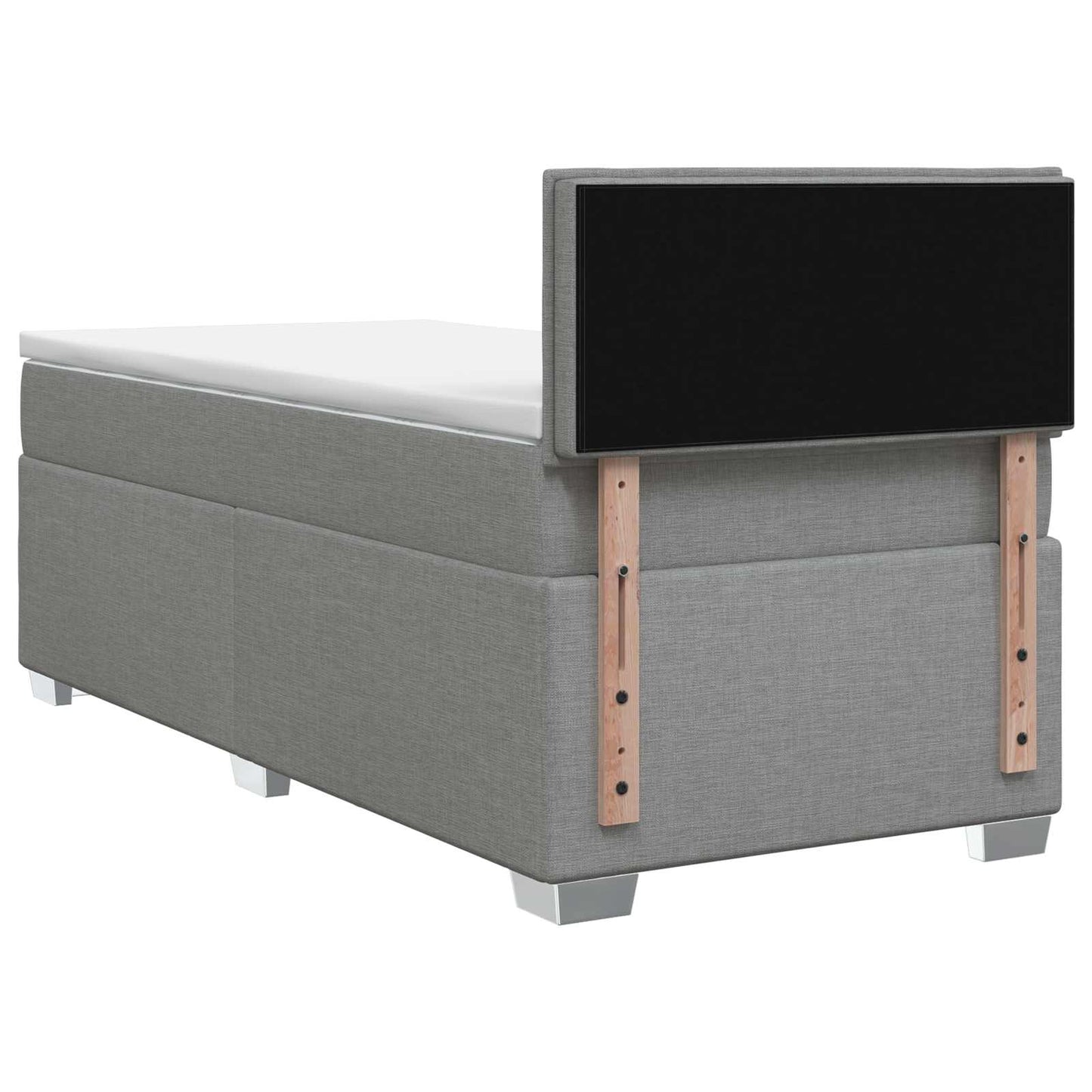 Boxspring ágy matraccal és LED-del Világosszürke Egyszemélyes