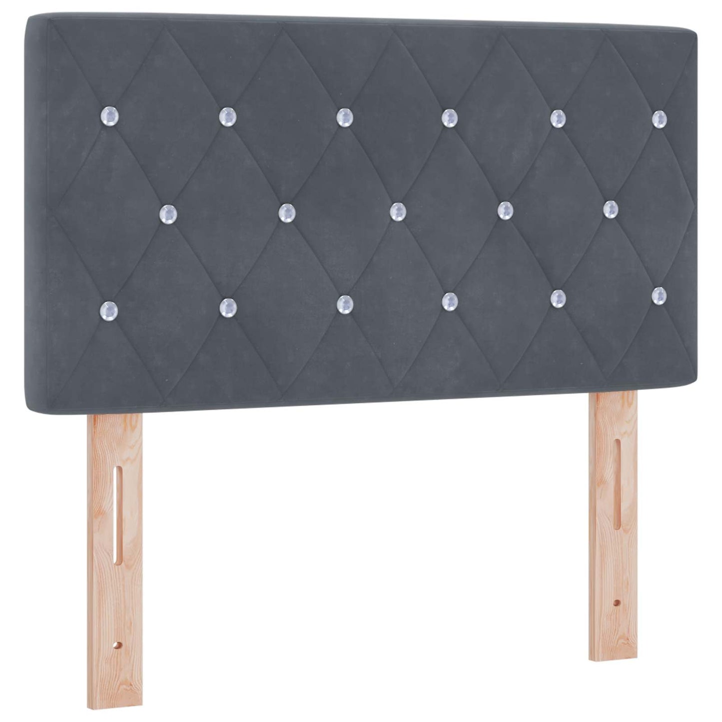 Boxspring ágy matraccal és LED-del Sötétszürke 80 x 200 cm