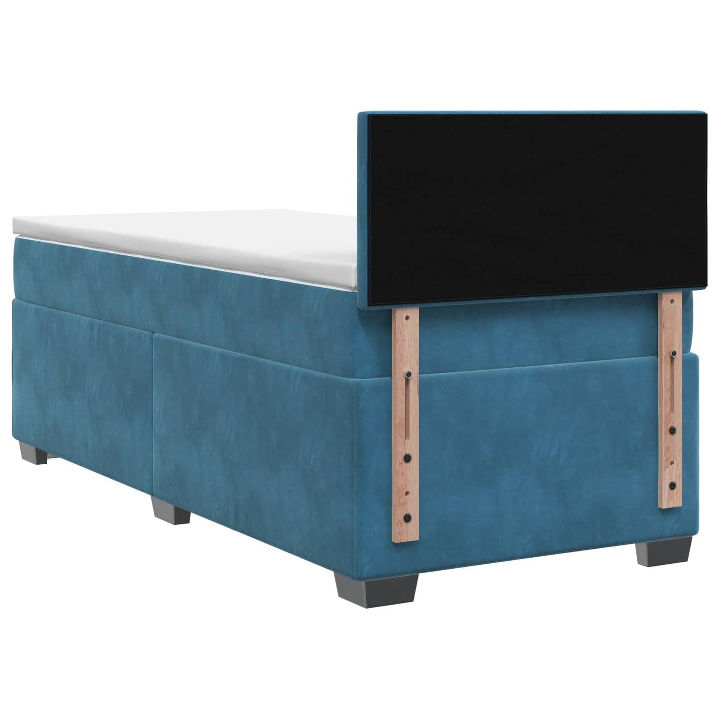 Boxspring ágy matraccal és LED-del Kék 80 x 200 cm Bársony
