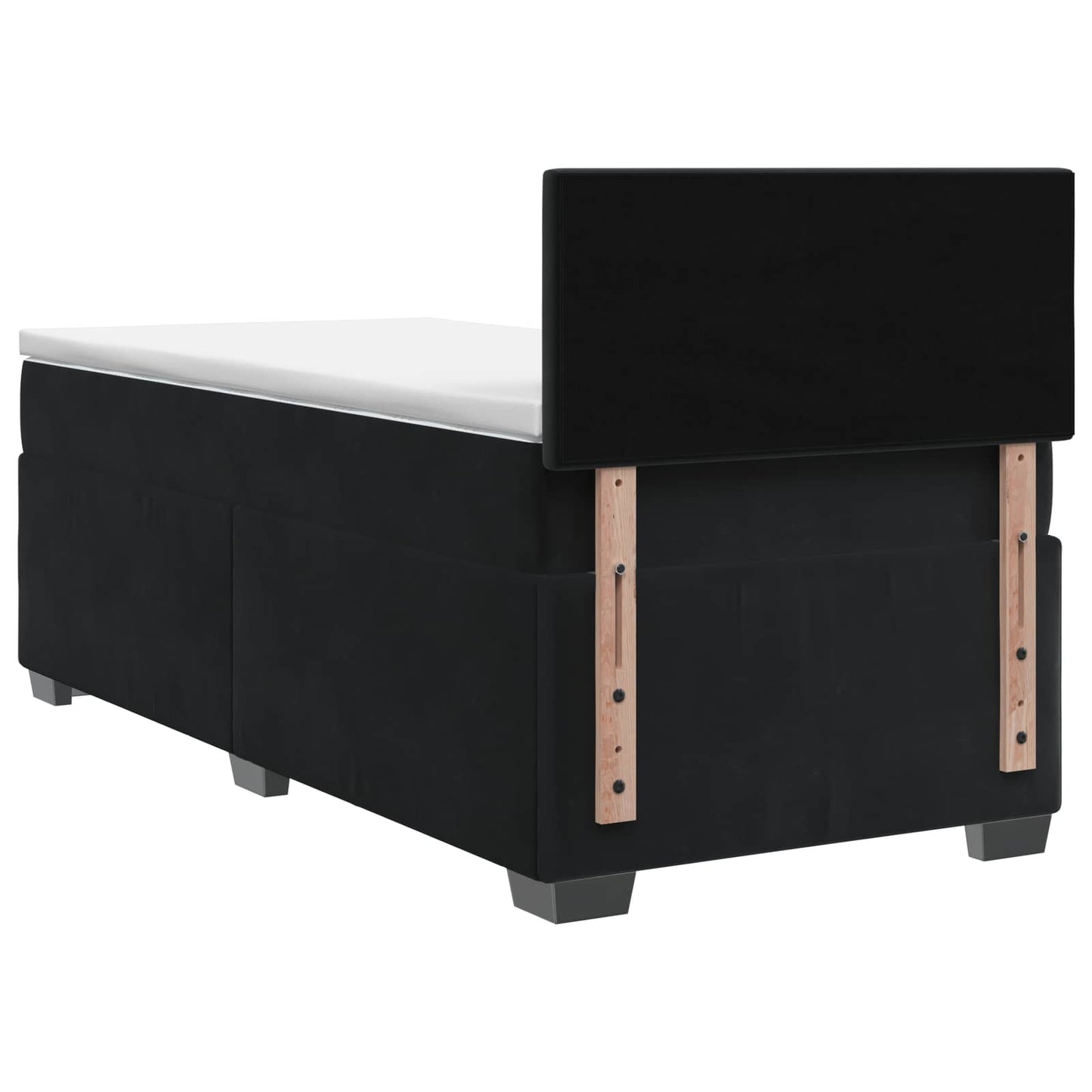 Boxspring ágy matraccal és LED-del Fekete 80 x 200 cm Bársony