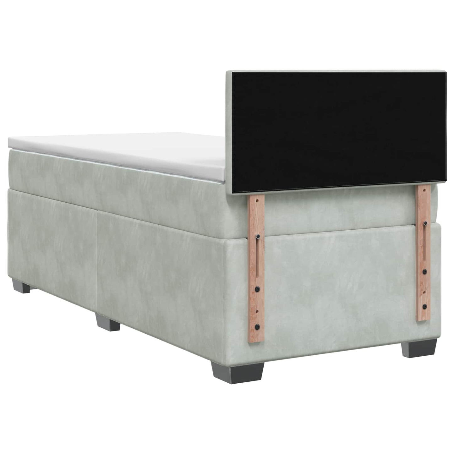 Boxspring ágy matraccal és LED-del Világosszürke 80 x 200 cm