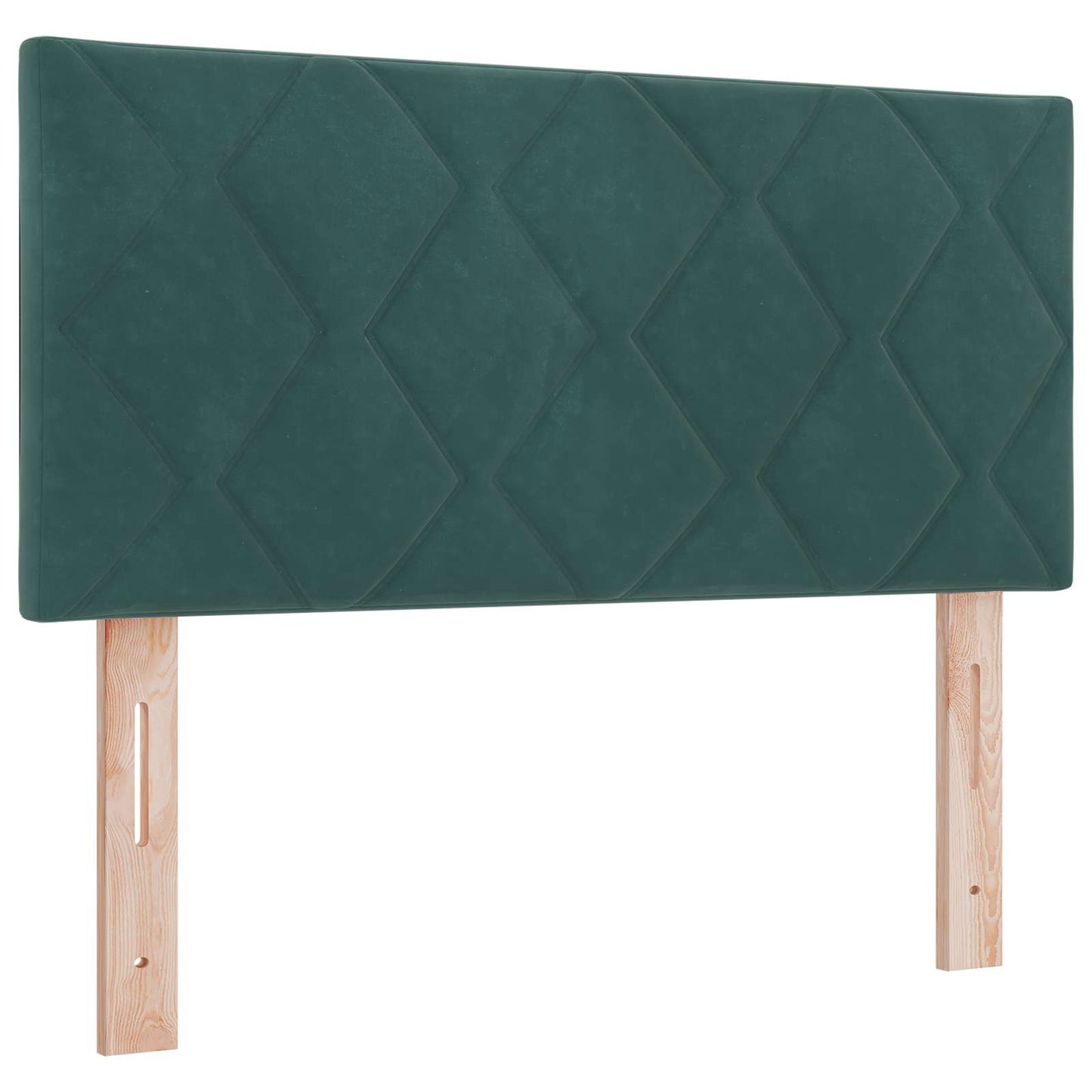 Boxspring ágy matraccal és LED-del Sötétzöld 90 x 190 cm