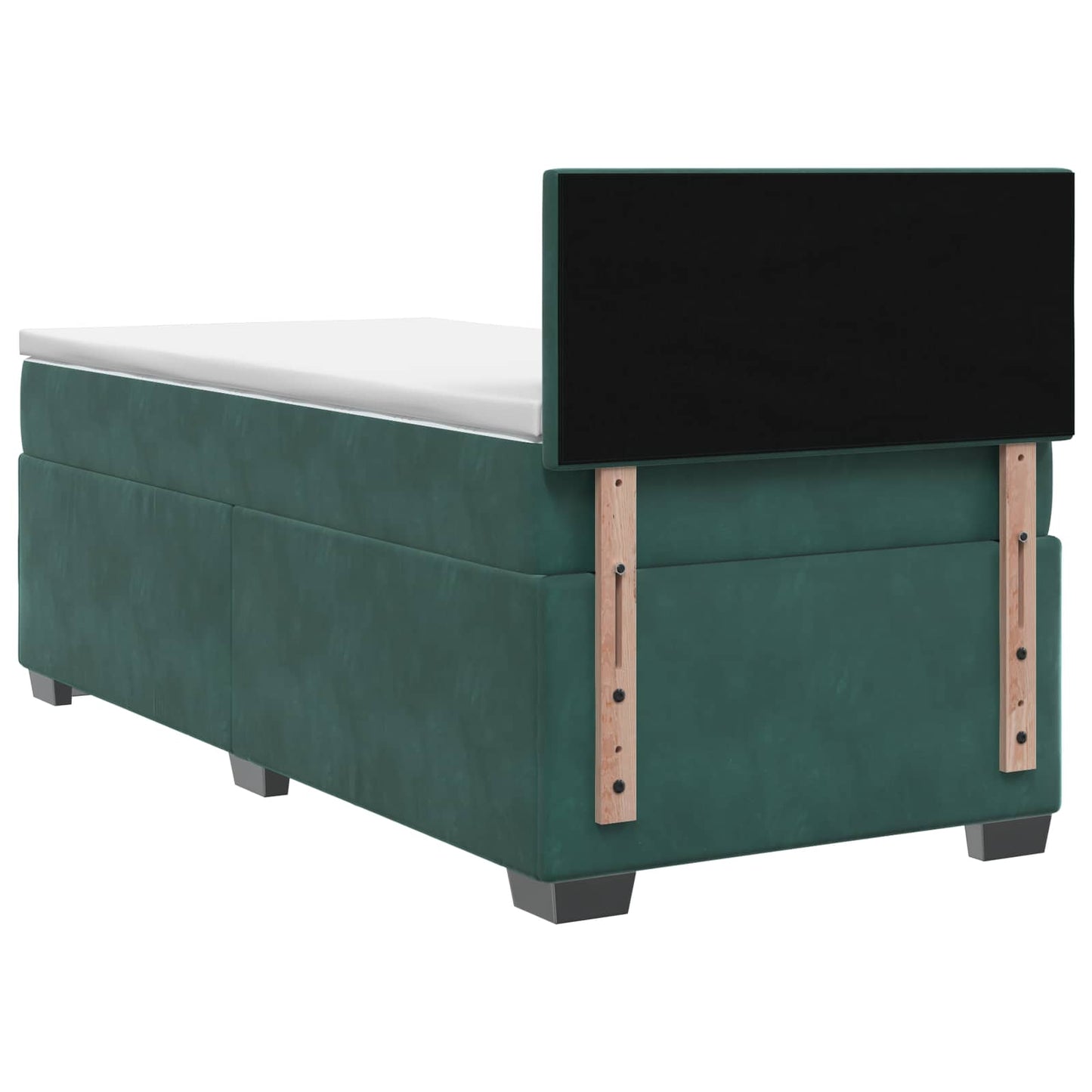 Boxspring ágy matraccal és LED-del Sötétzöld 90 x 200 cm