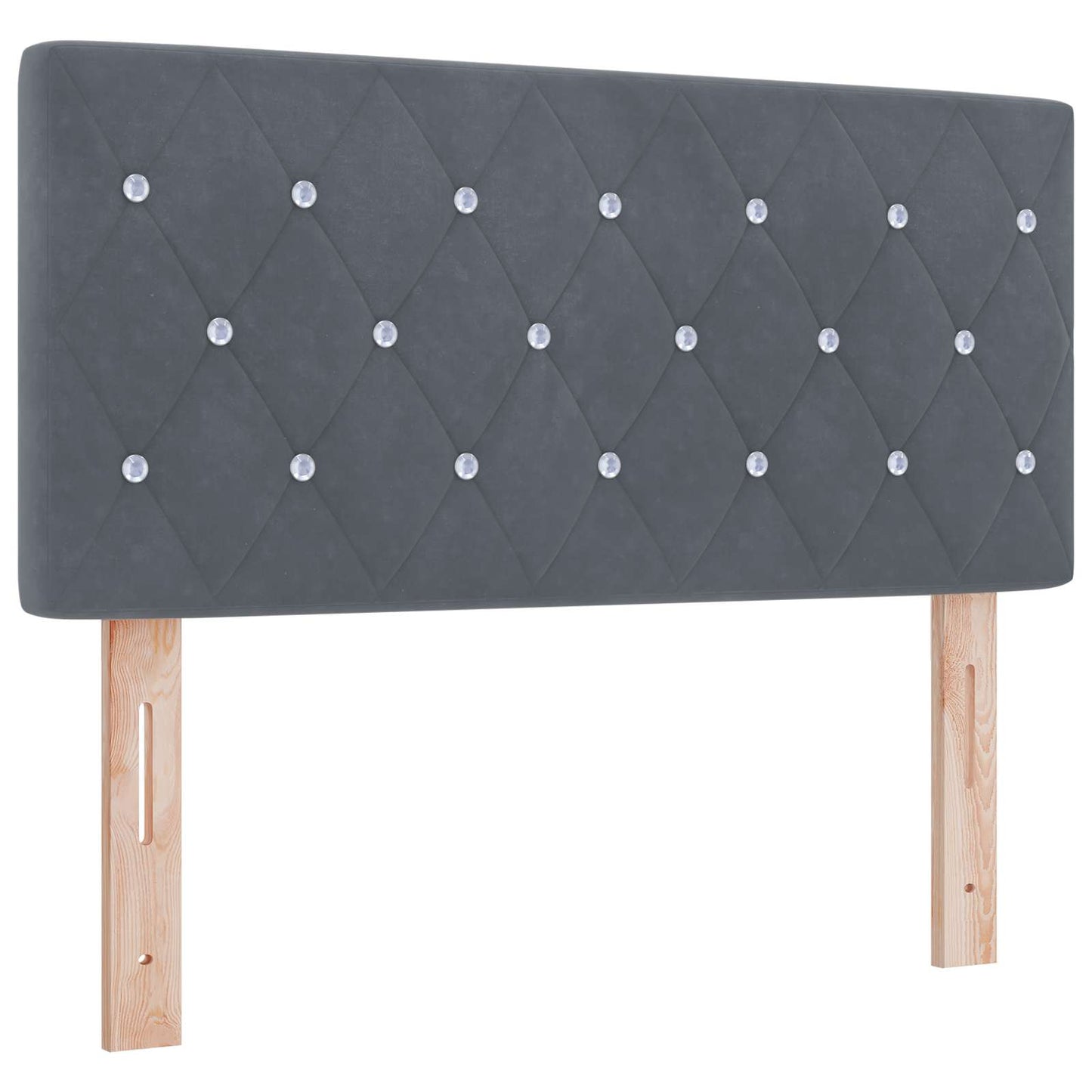 Boxspring ágy matraccal és LED-del Sötétszürke 120 x 190 cm
