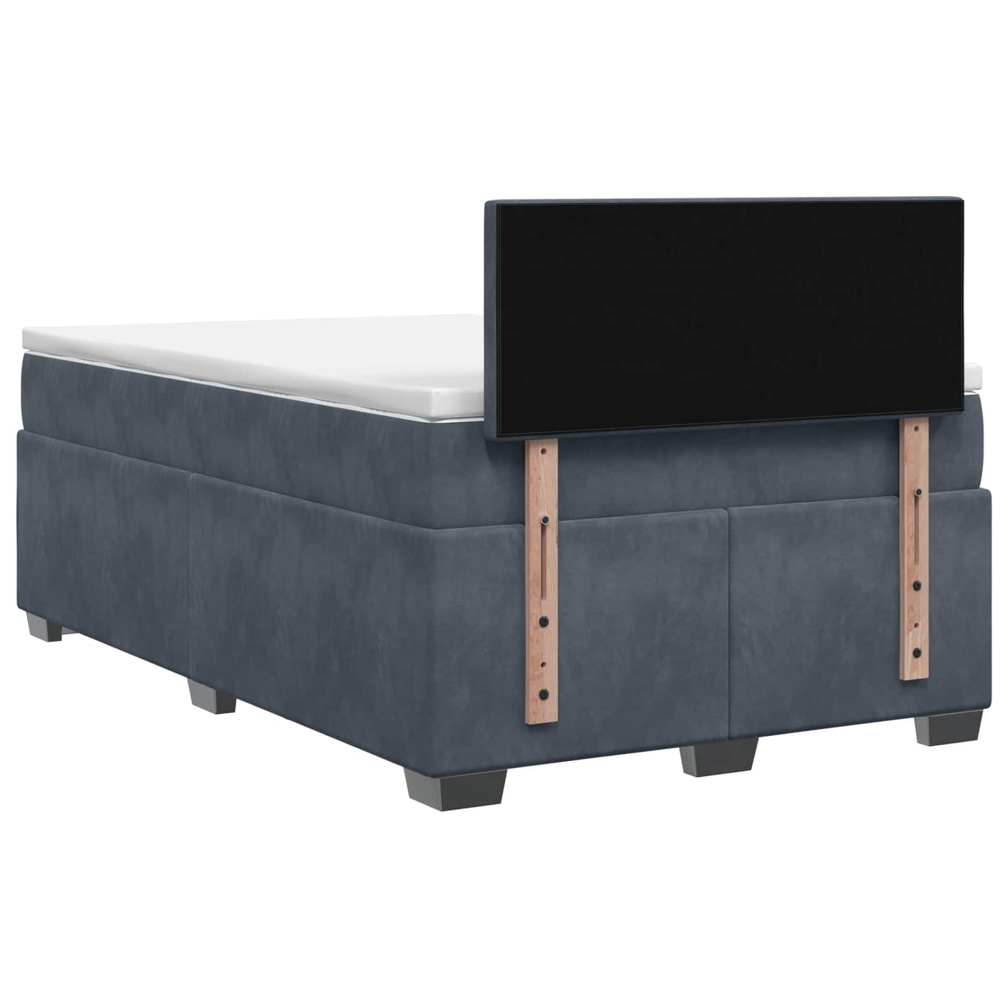 Boxspring ágy matraccal és LED-del Sötétszürke 120 x 190 cm