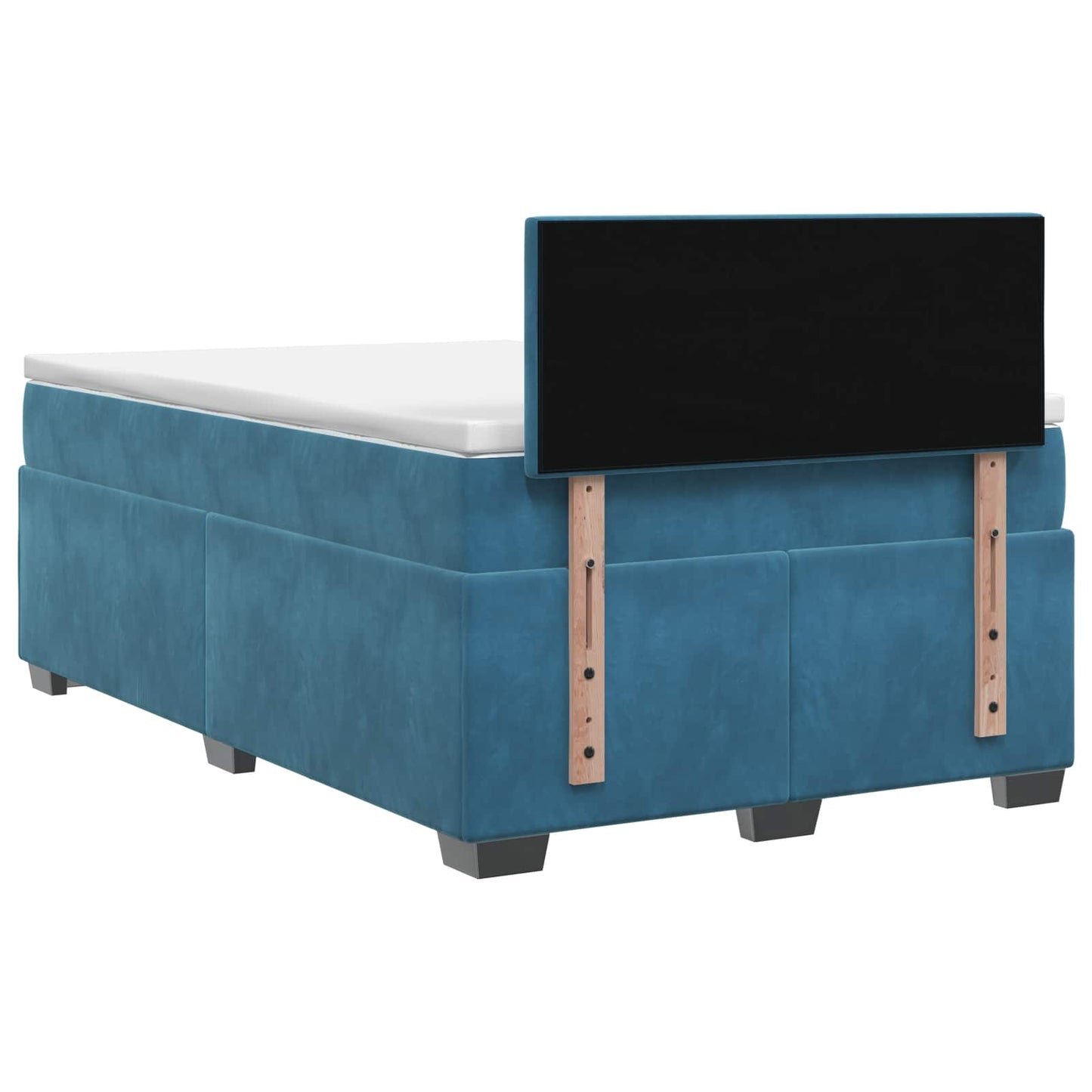 Boxspring ágy matraccal és LED-del Kék 120 x 190 cm Bársony