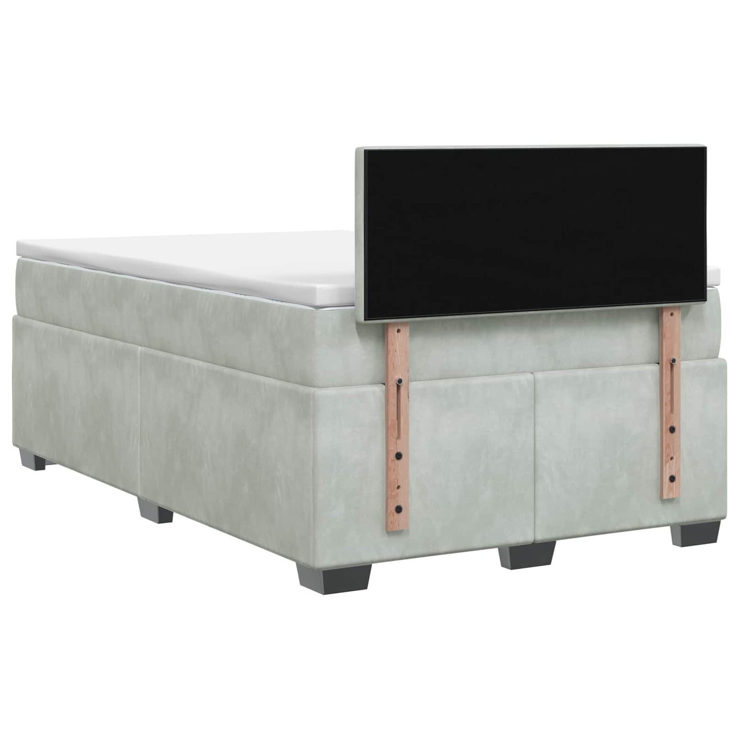Boxspring ágy matraccal és LED-del Világosszürke 120 x 190 cm