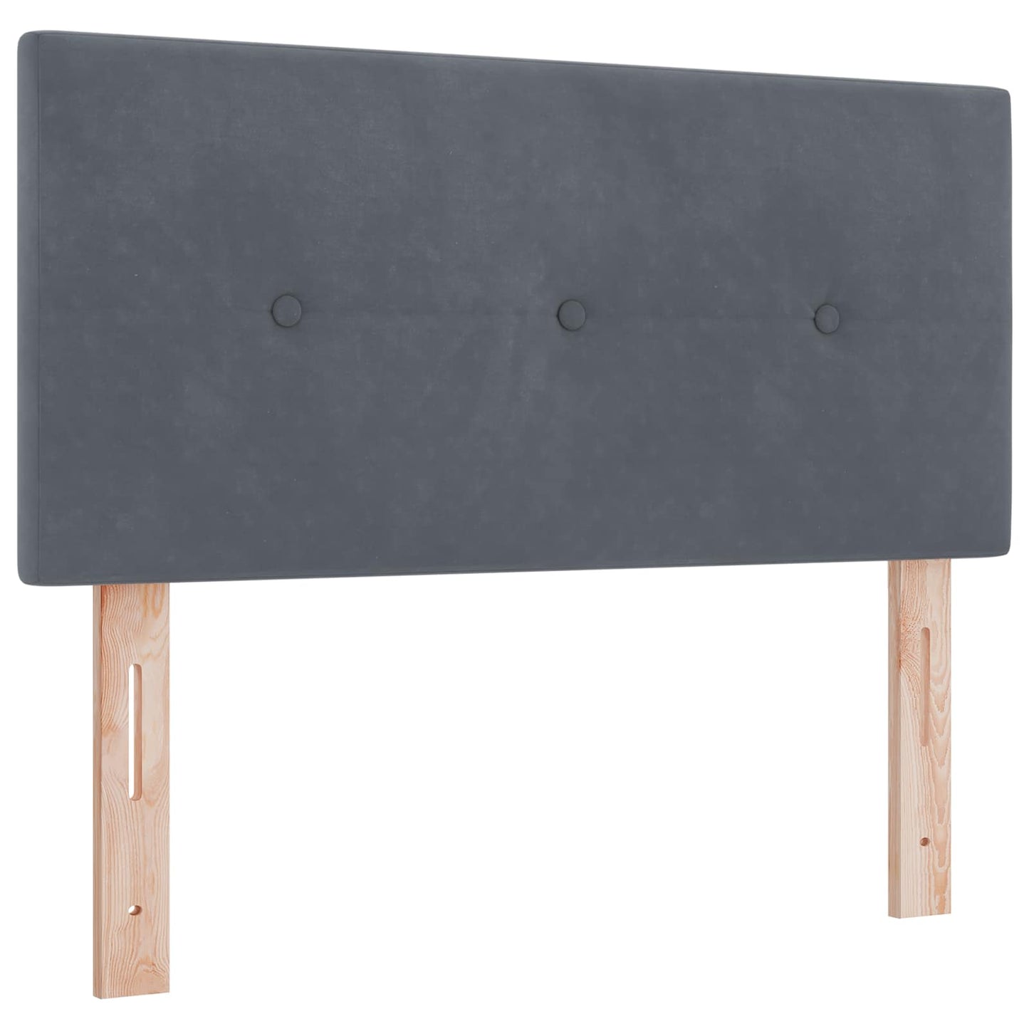 Boxspring ágy matraccal és LED-del Sötétszürke 120 x 190 cm