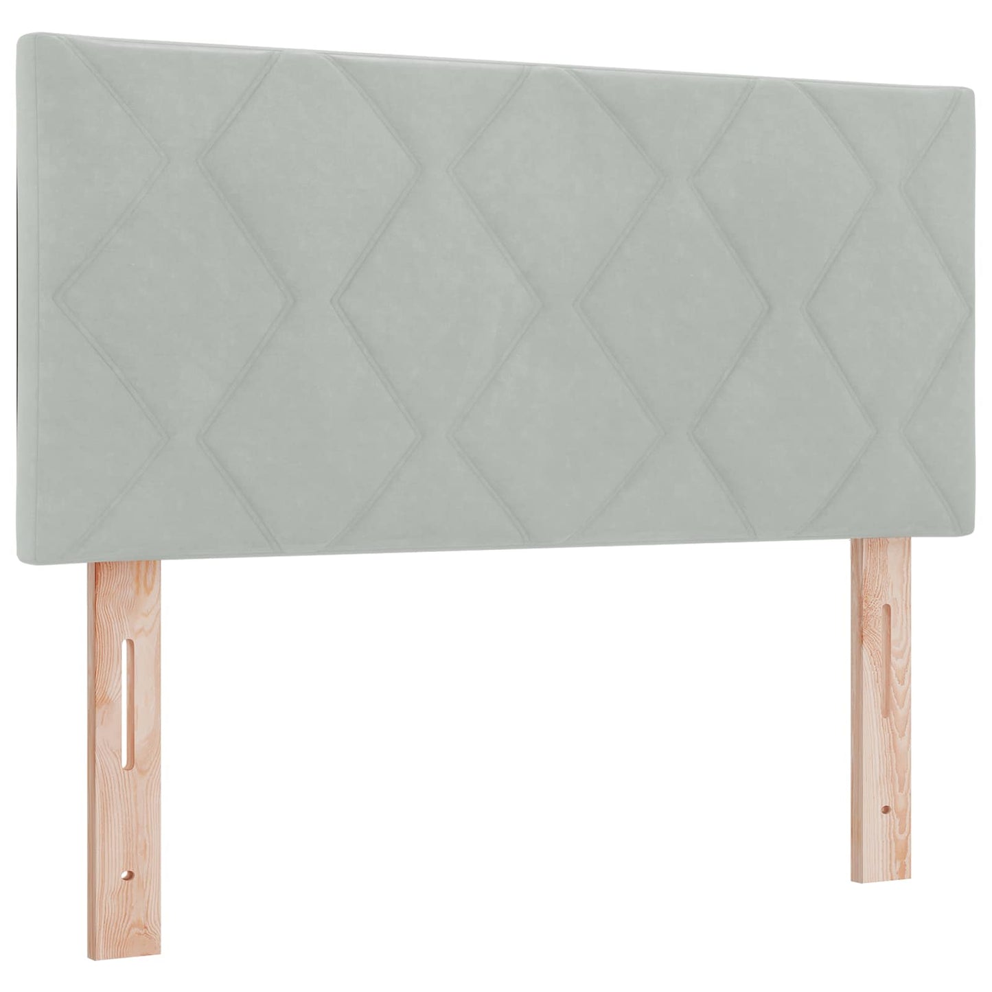 Boxspring ágy matraccal és LED-del Világosszürke 120 x 190 cm