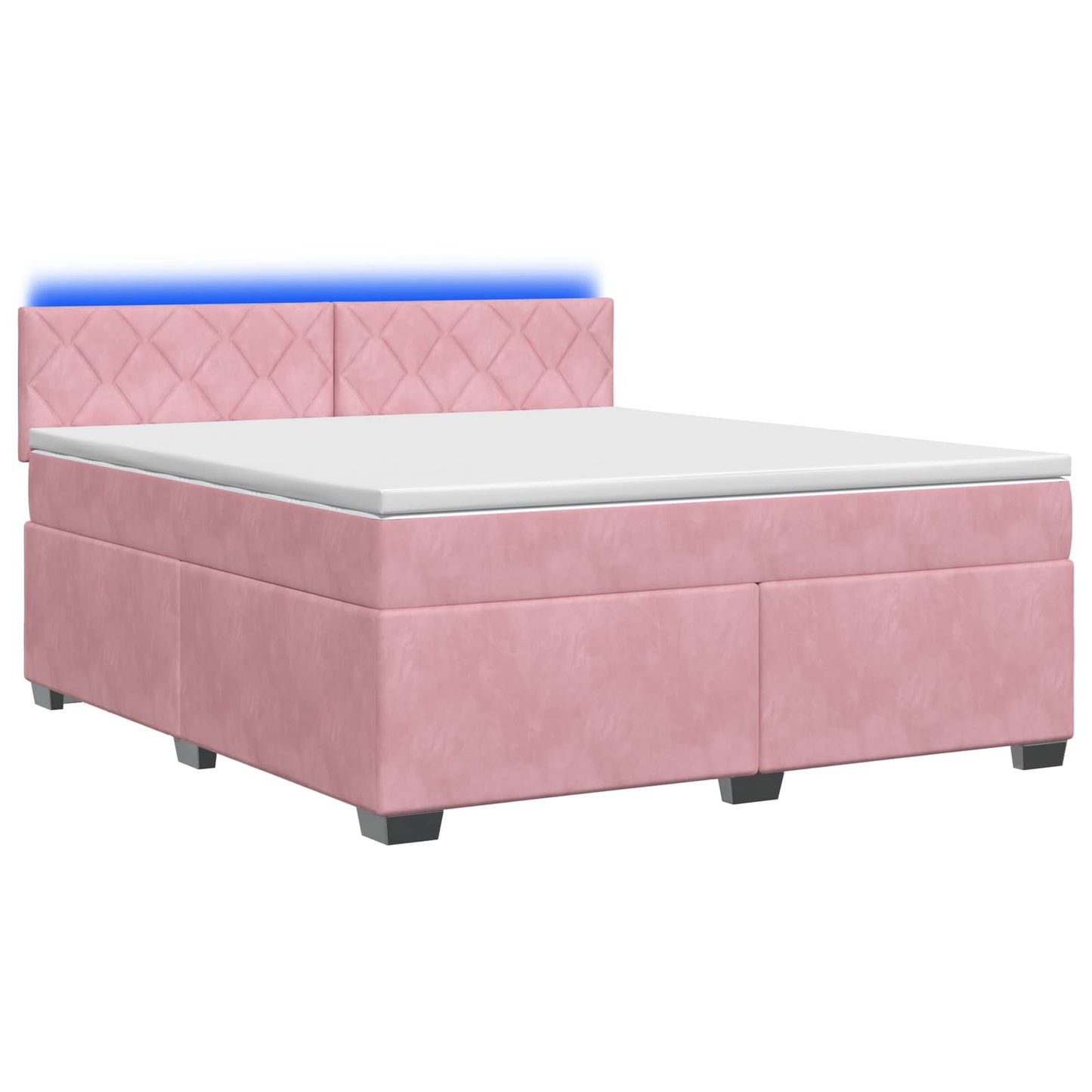 Boxspring ágy matraccal és LED-del Rózsaszín 160 x 200 cm