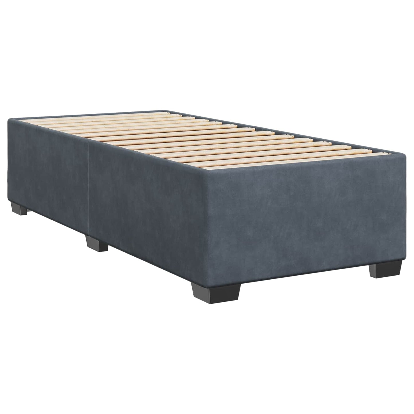 Boxspring ágy matraccal és LED-del Sötétszürke Egyszemélyes