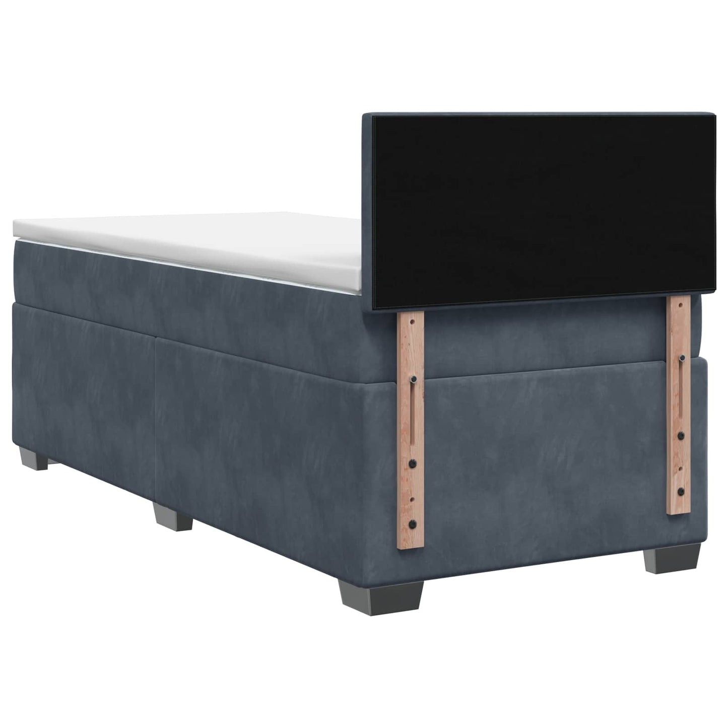 Boxspring ágy matraccal és LED-del Sötétszürke Egyszemélyes