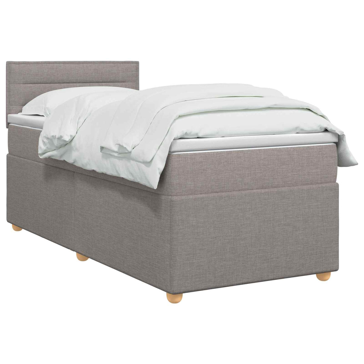 Boxspring ágy matraccal fejtámlával Tópszínű 80 x 200 cm Szövet