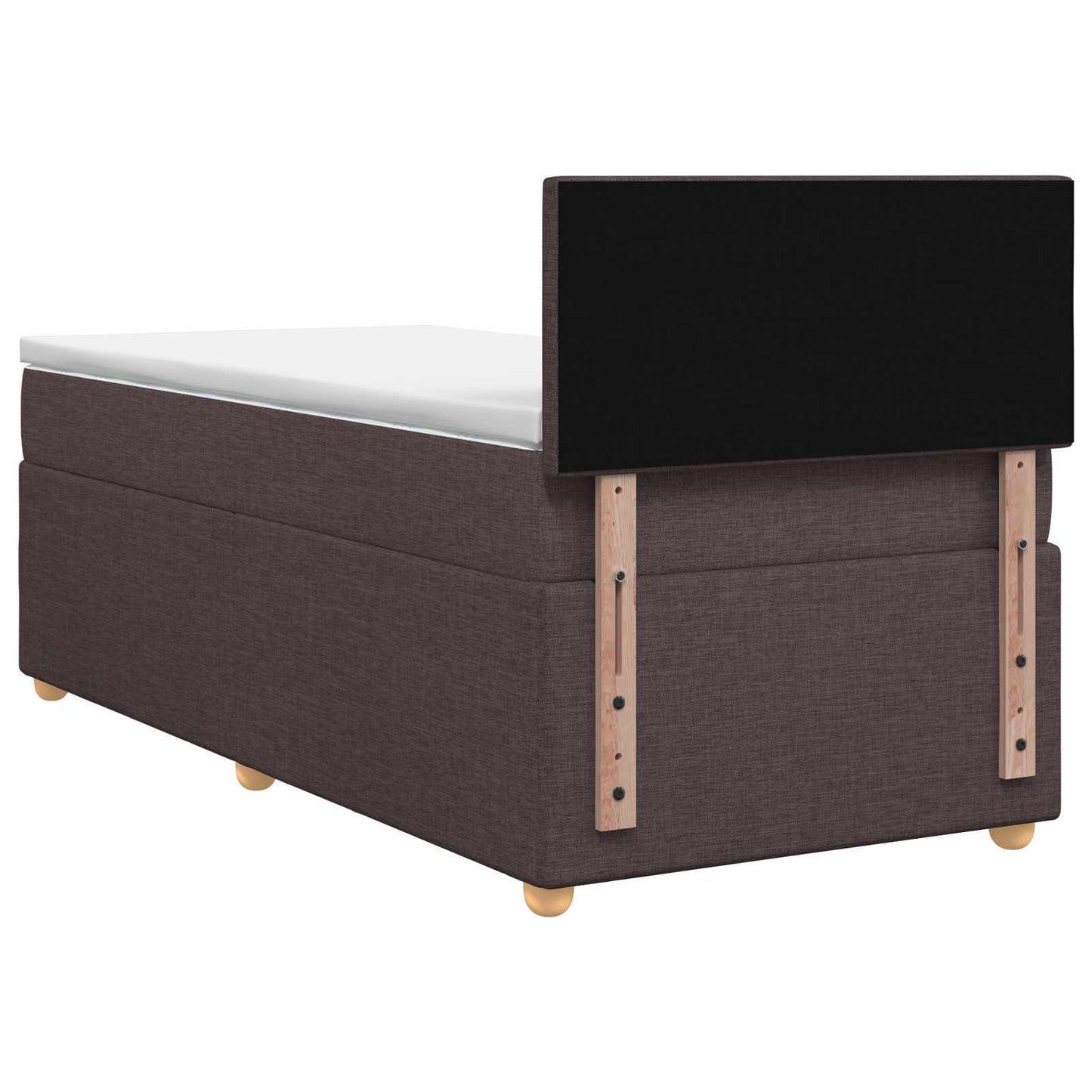 Boxspring ágy matraccal Sötét Barna 80 x 200 cm Szövet