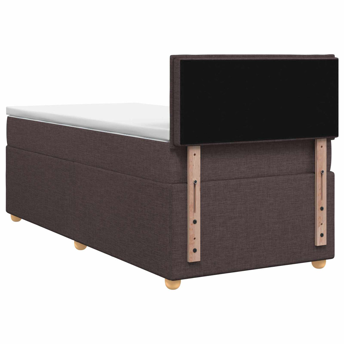 Boxspring ágy matraccal Sötét Barna 90 x 200 cm Szövet