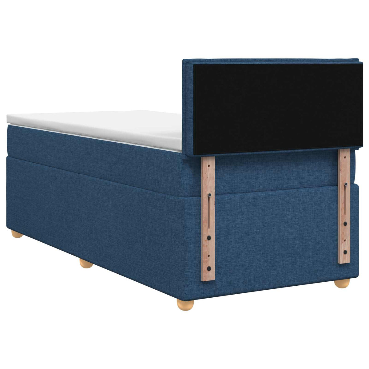 Boxspring ágy matraccal LED szalagokkal Kék 100 x 200 cm Szövet