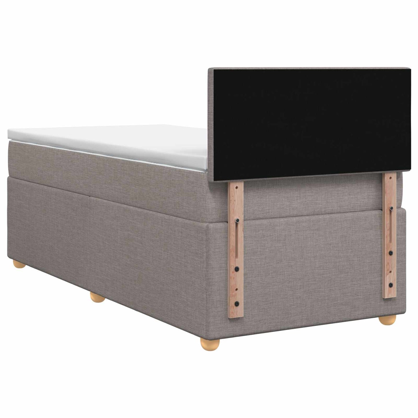 Boxspring ágy matraccal Tópszínű 100 x 200 cm Szövet