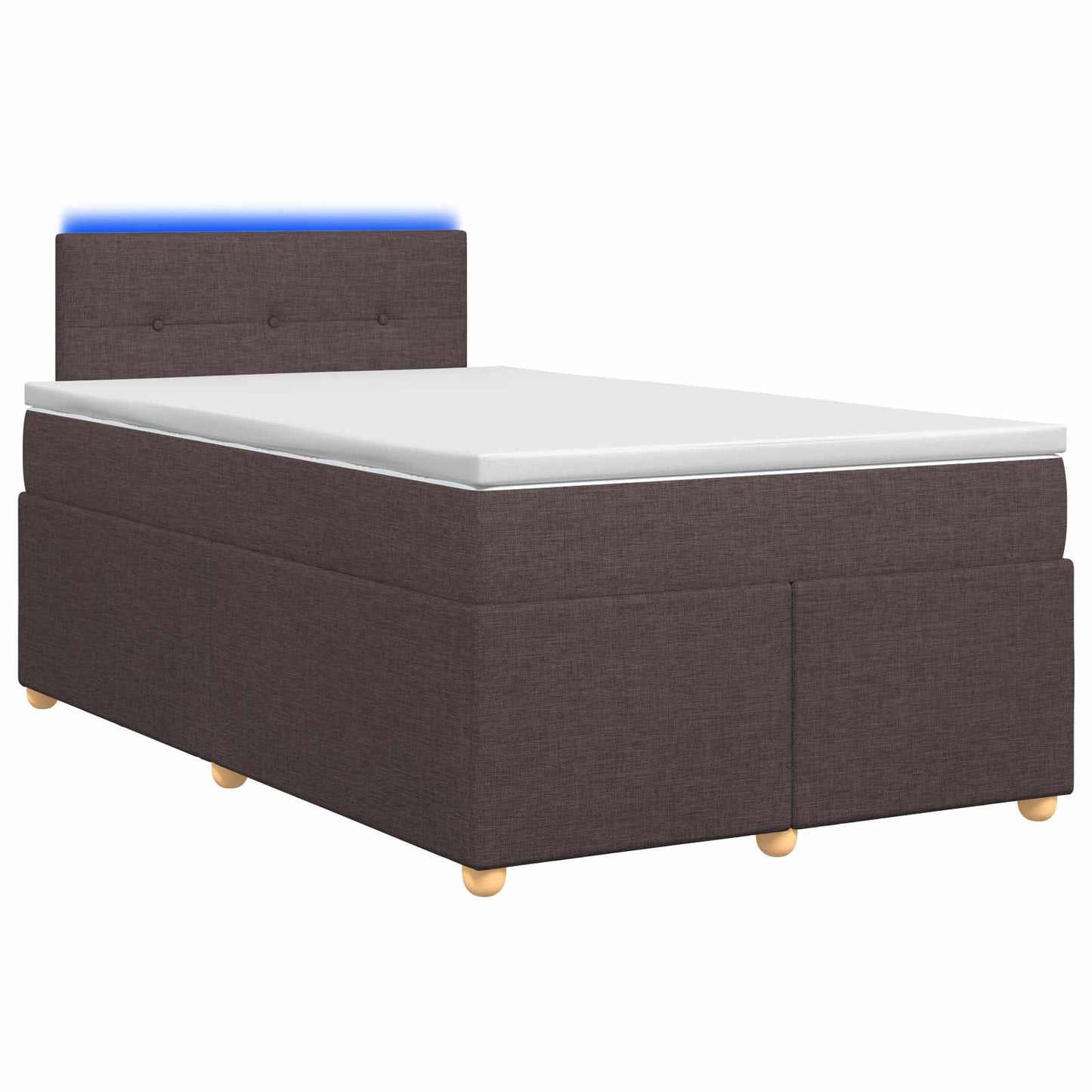 Boxspring ágy matraccal Sötét Barna 120 x 190 cm Szövet