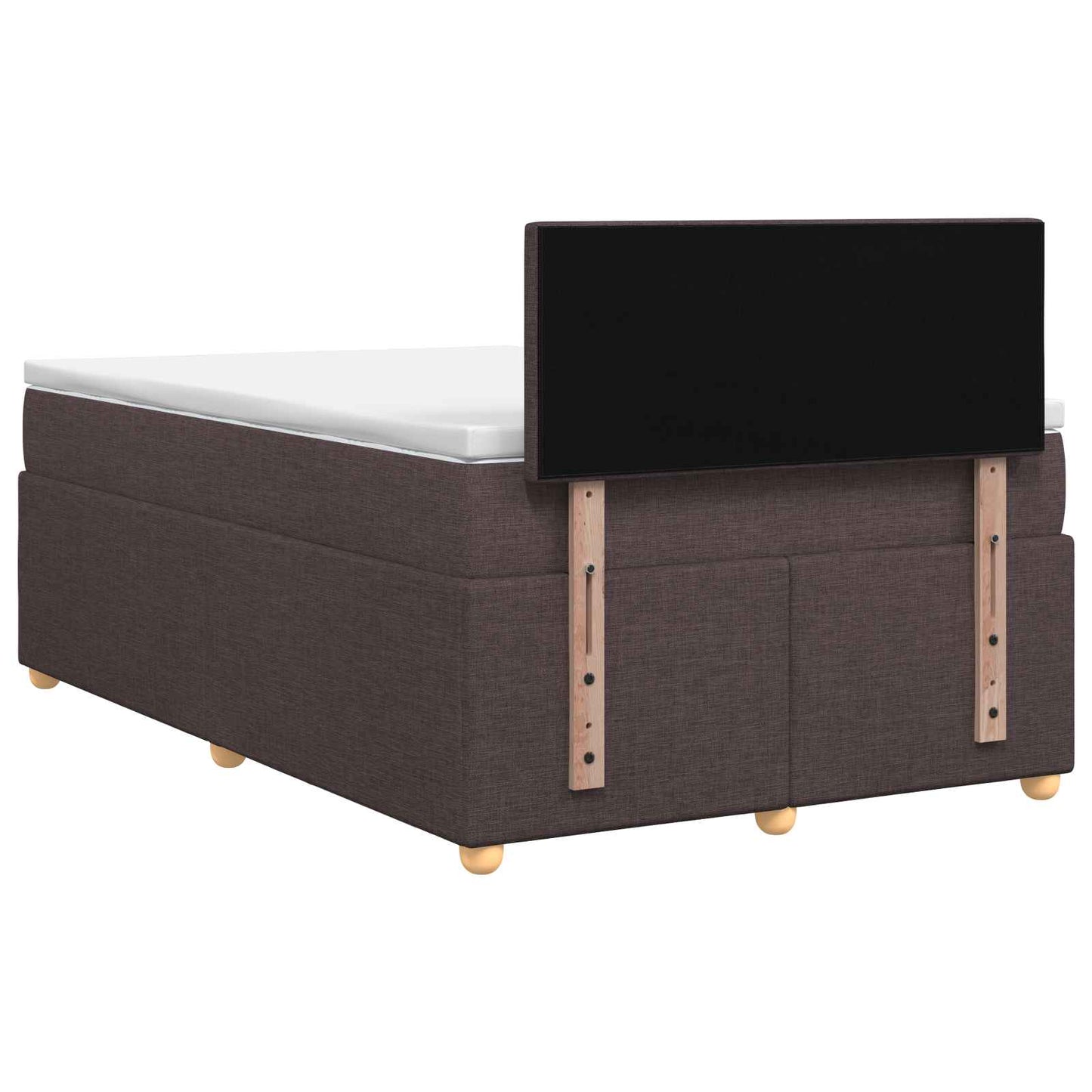 Boxspring ágy matraccal Sötét Barna 120 x 190 cm Szövet