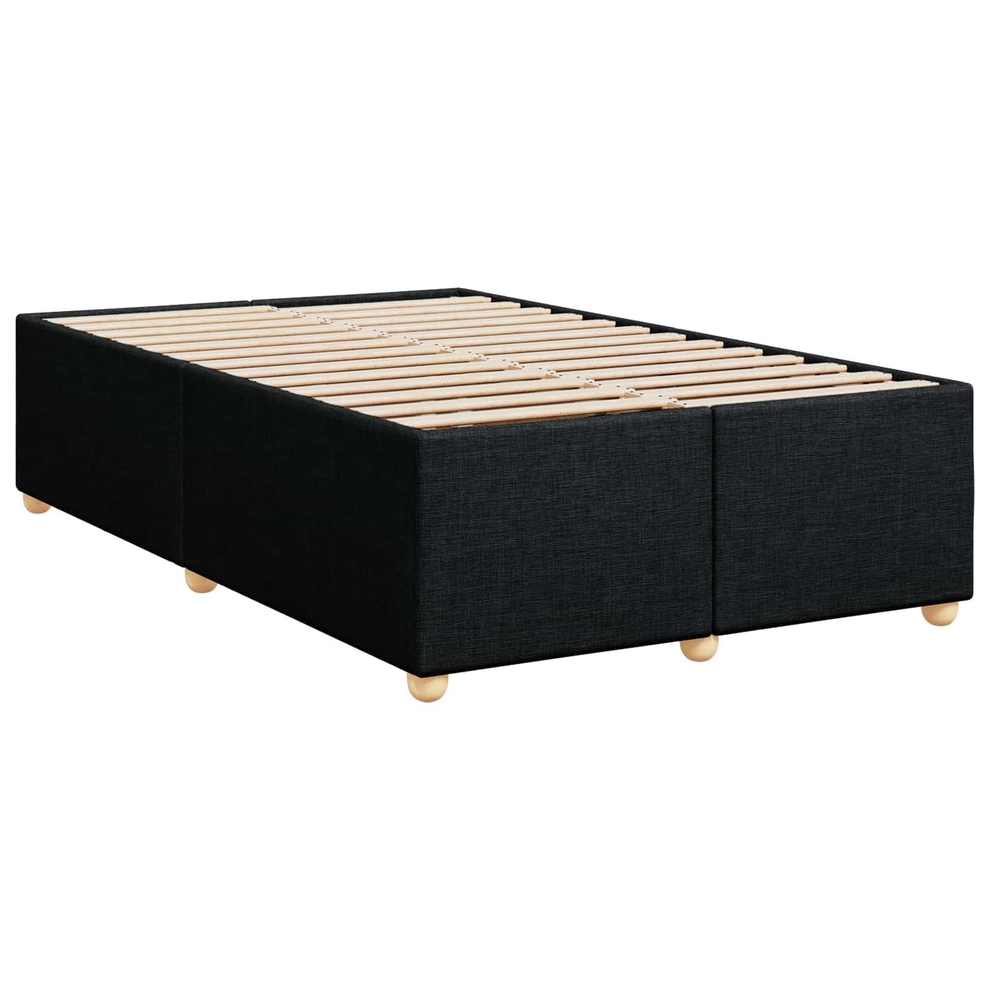 Boxspring ágy matraccal fejtámlával Fekete 120 x 190 cm Szövet