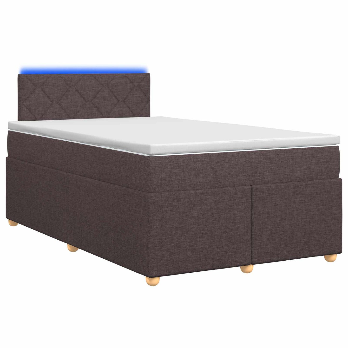 Boxspring ágy matraccal Sötét Barna 120 x 200 cm Szövet