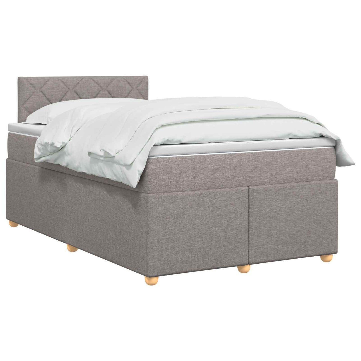 Boxspring ágy matraccal Tópszínű 120 x 200 cm Szövet