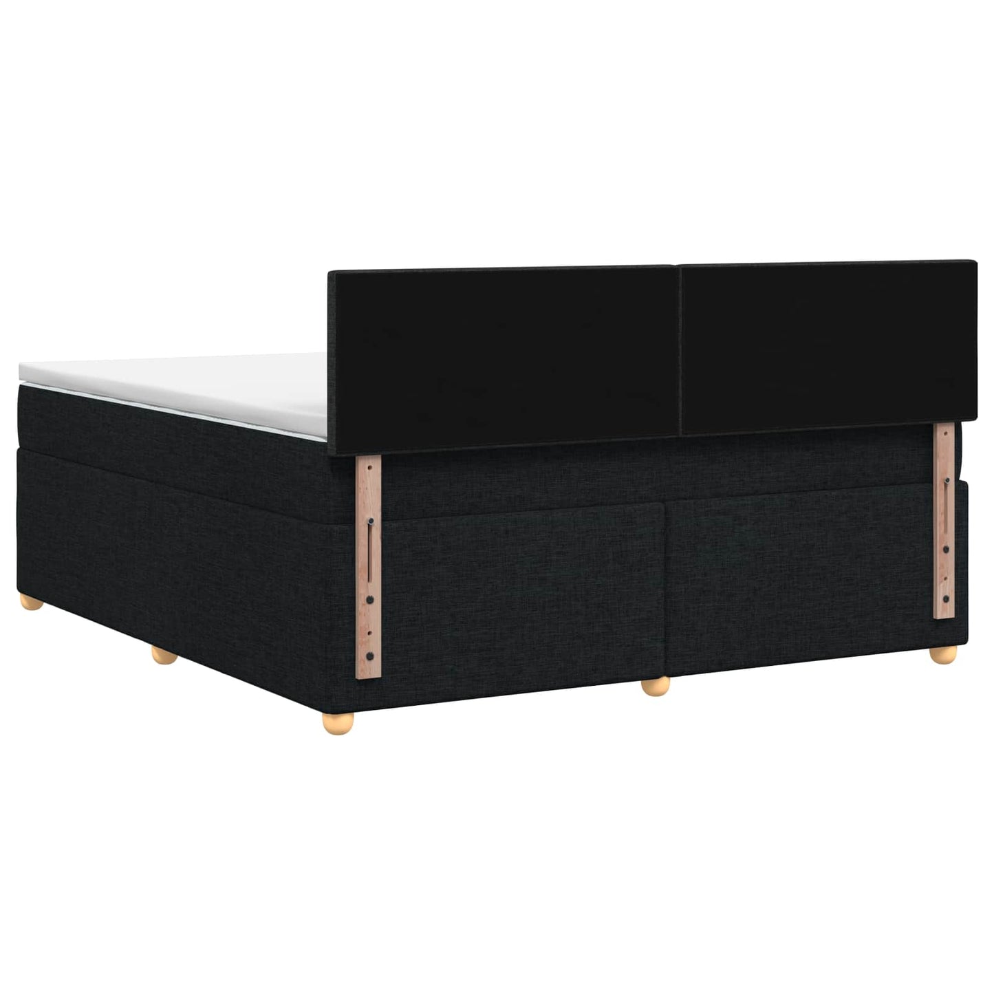 Boxspring ágy matraccal fejtámlával Fekete 140 x 190 cm Szövet