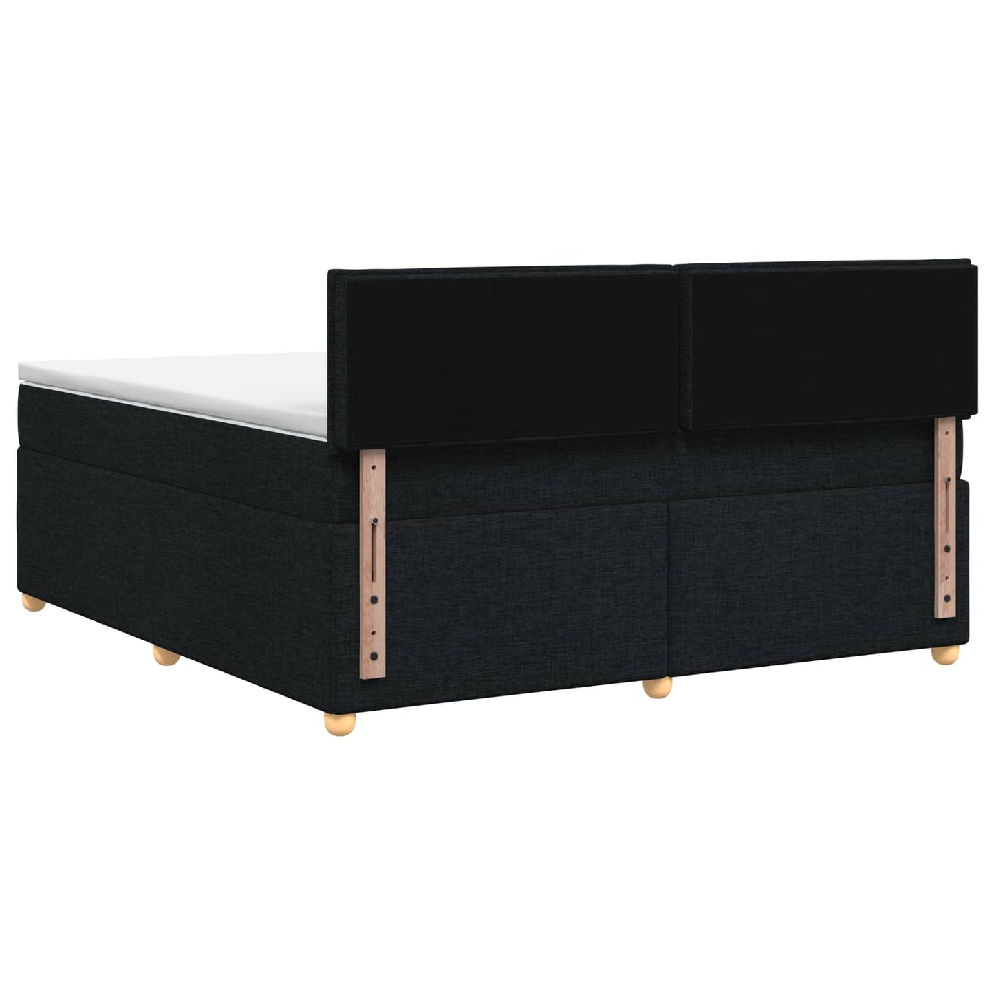 Boxspring ágy matraccal fejtámlával Fekete 160 x 200 cm Szövet