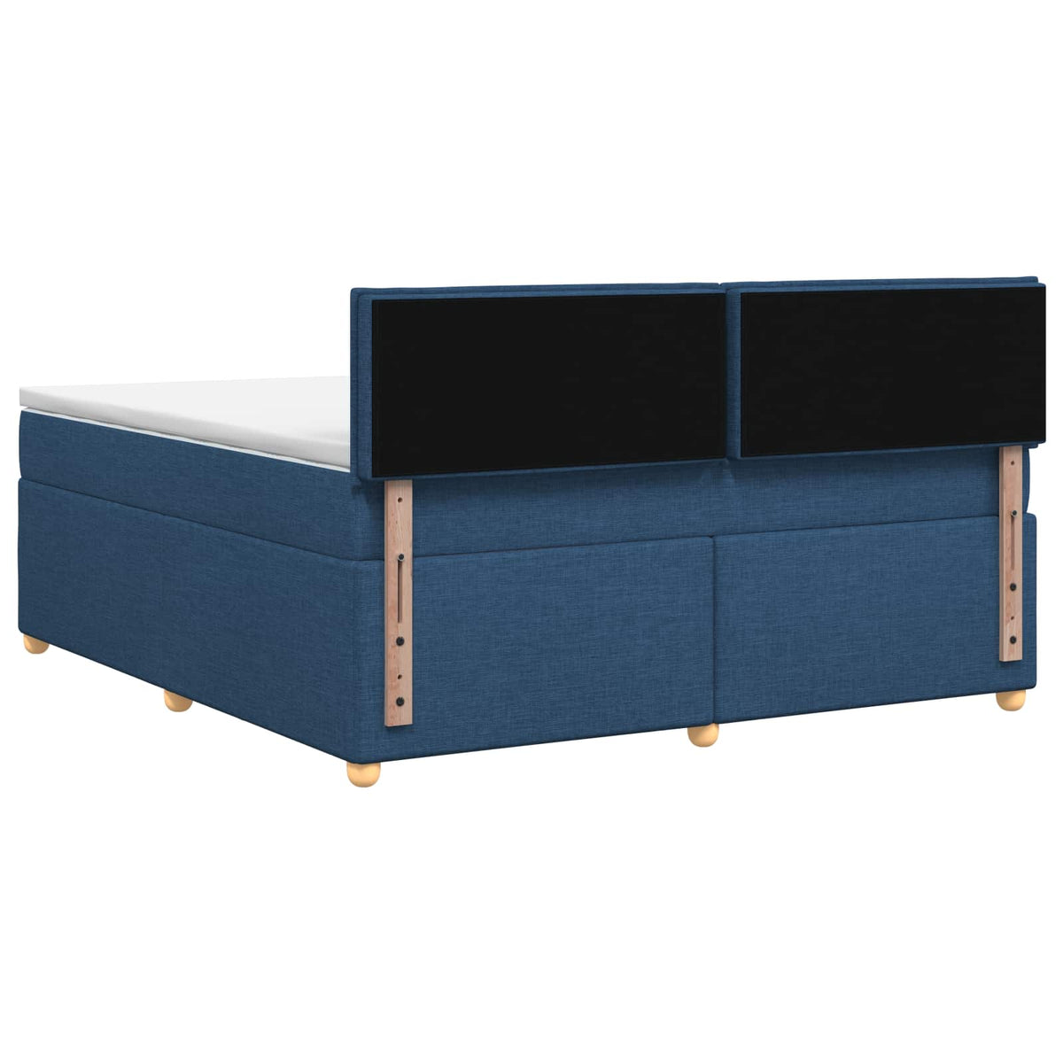 Boxspring ágy matraccal LED szalagokkal Kék 160 x 200 cm Szövet