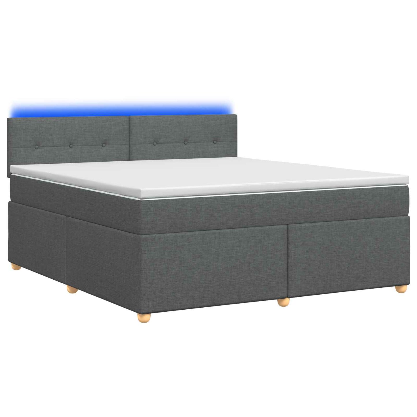 Boxspring ágy matraccal Sötétszürke 160 x 200 cm Szövet