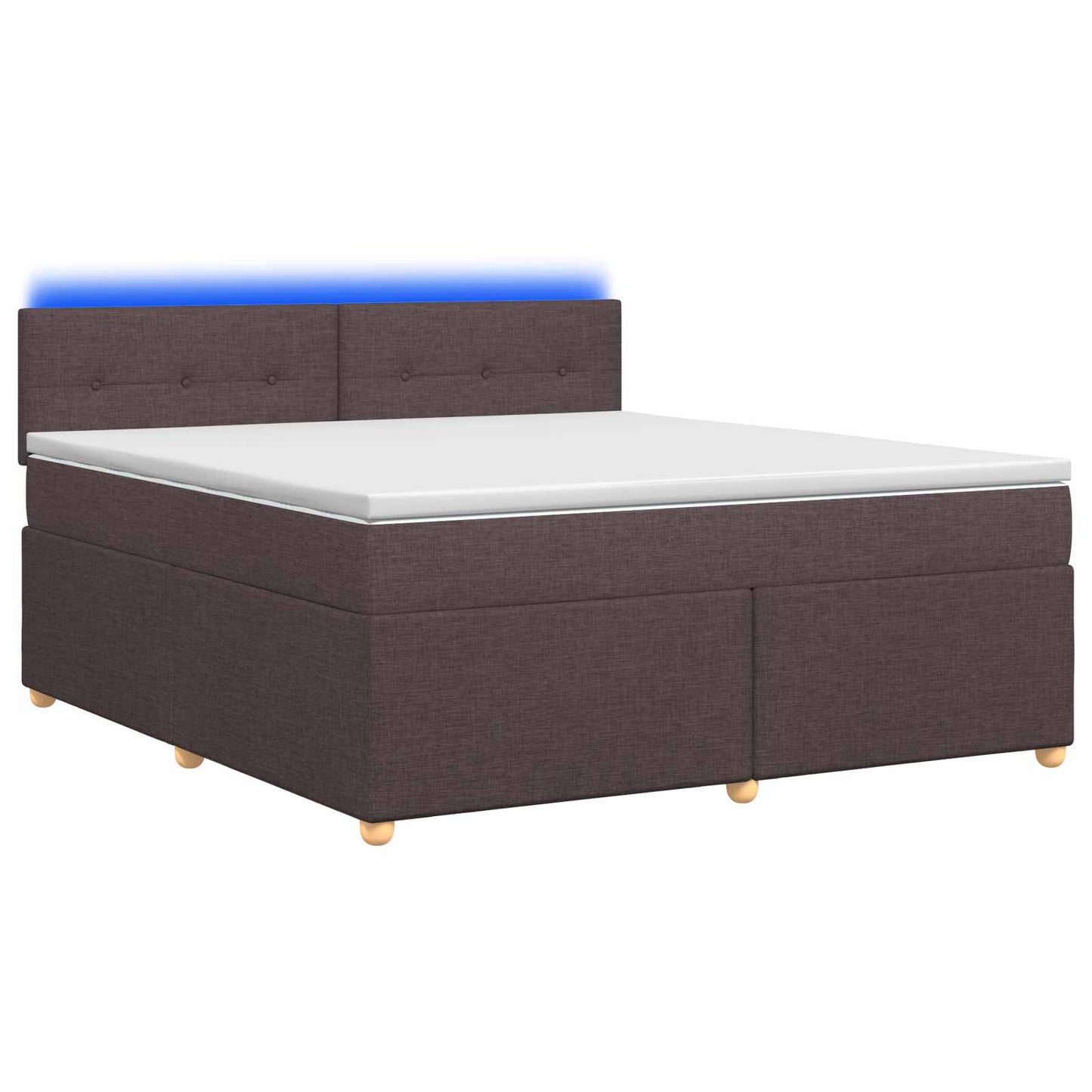 Boxspring ágy matraccal Sötét Barna 160 x 200 cm Szövet