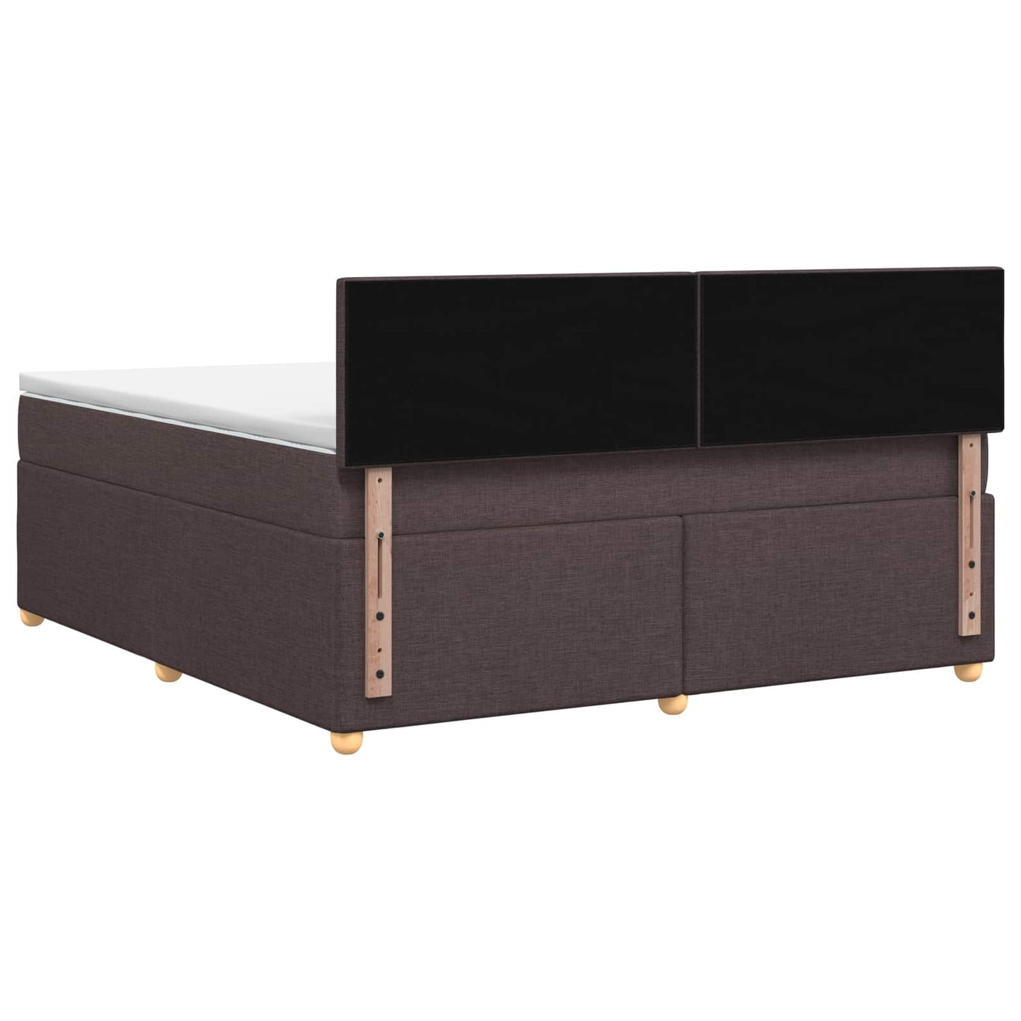 Boxspring ágy matraccal Sötét Barna 160 x 200 cm Szövet