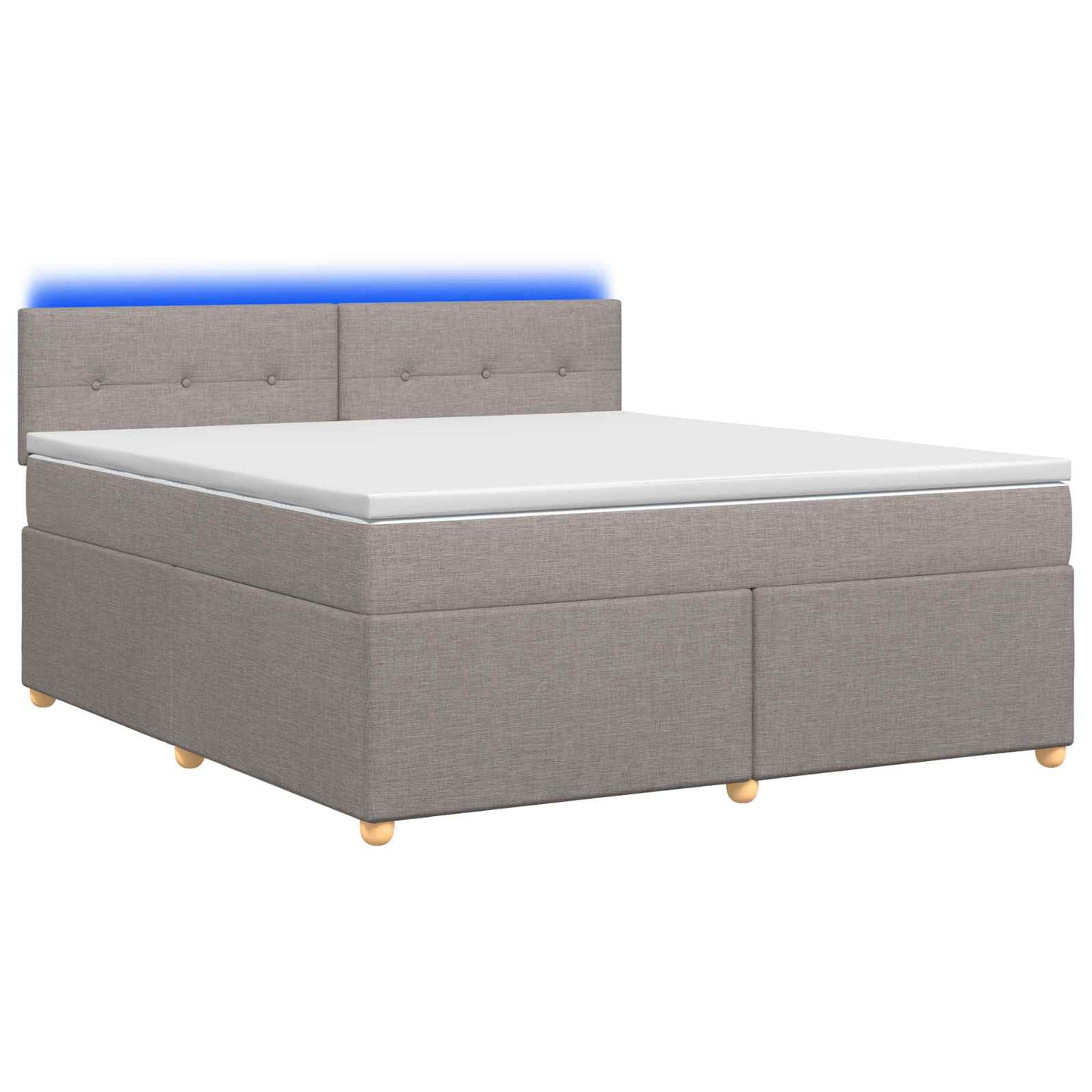 Boxspring ágy matraccal Tópszínű 180 x 200 cm Szövet