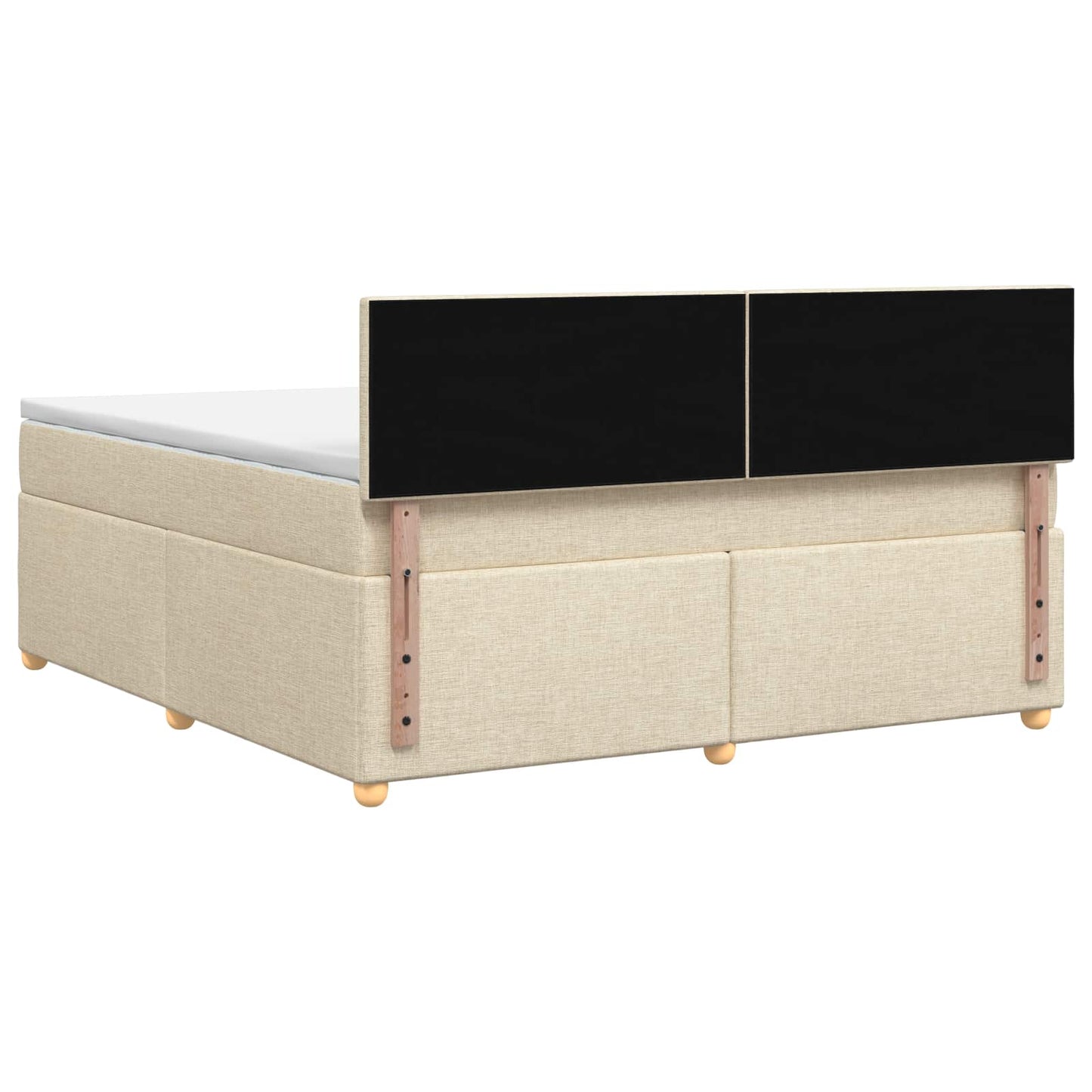 Boxspring ágy matraccal Krémszínű 180 x 200 cm Szövet