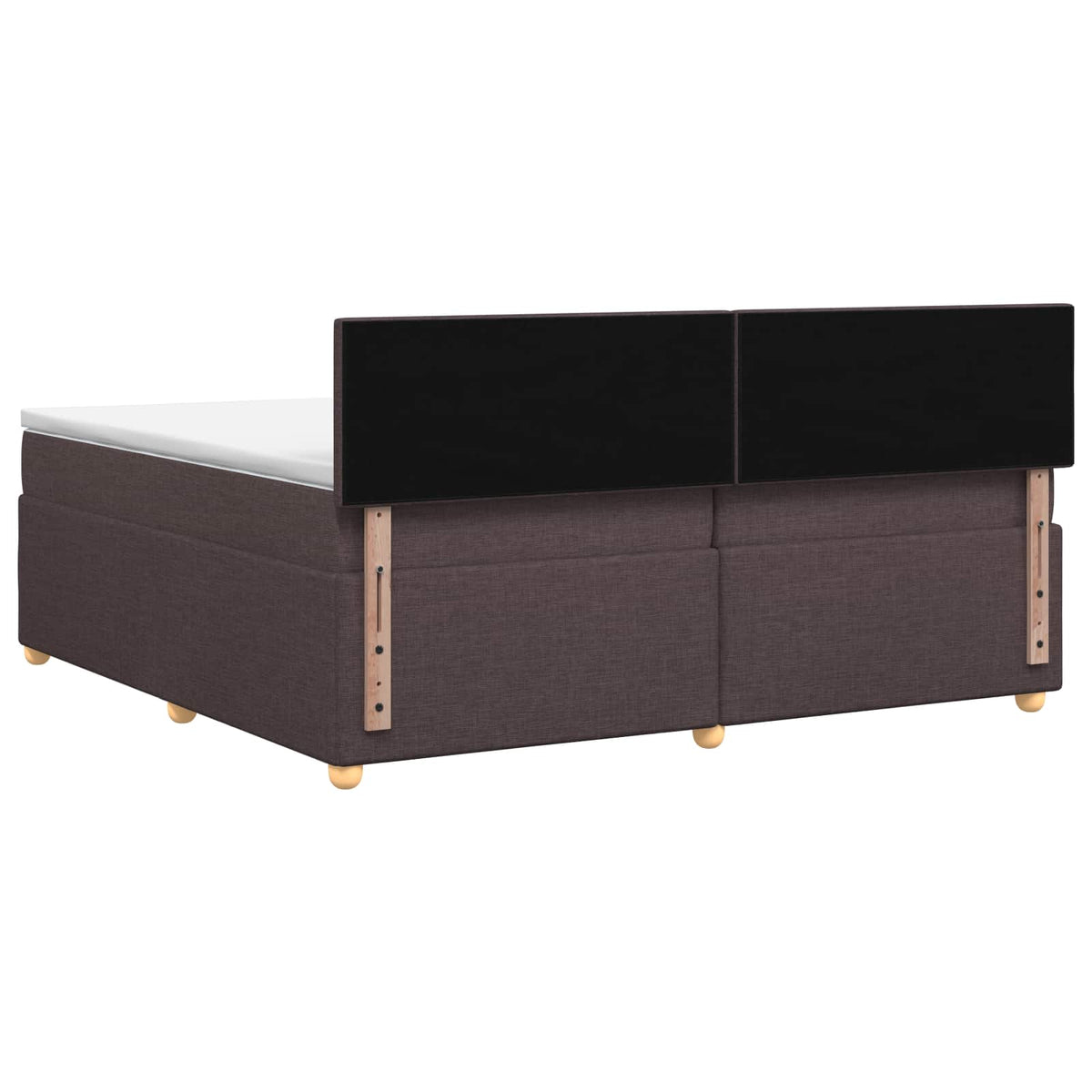Boxspring ágy matraccal Sötét Barna 200 x 200 cm Szövet