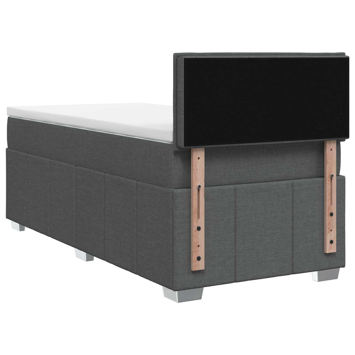 Boxspring ágy matraccal Sötétszürke 80 x 200 cm Szövet