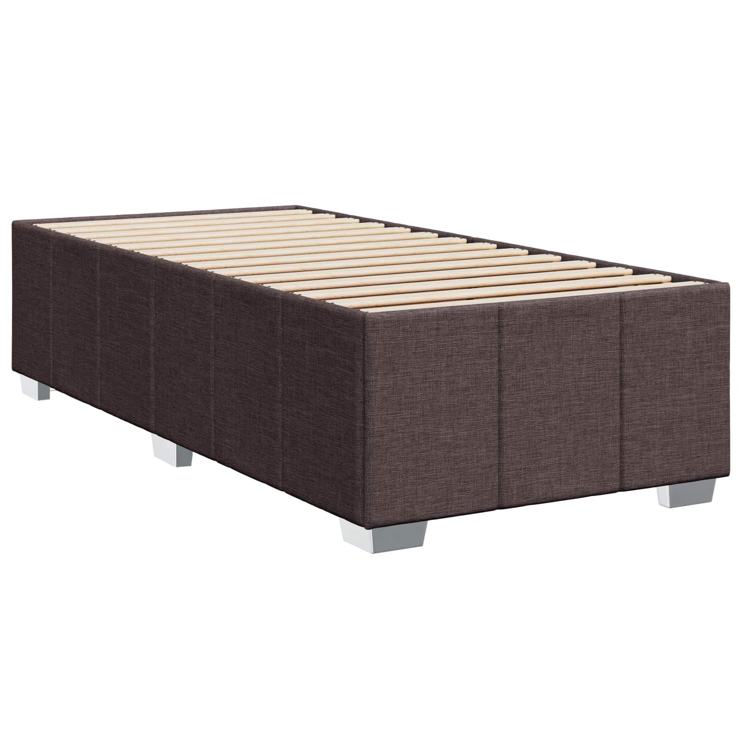 Boxspring ágy matraccal Sötét Barna 90 x 200 cm Szövet