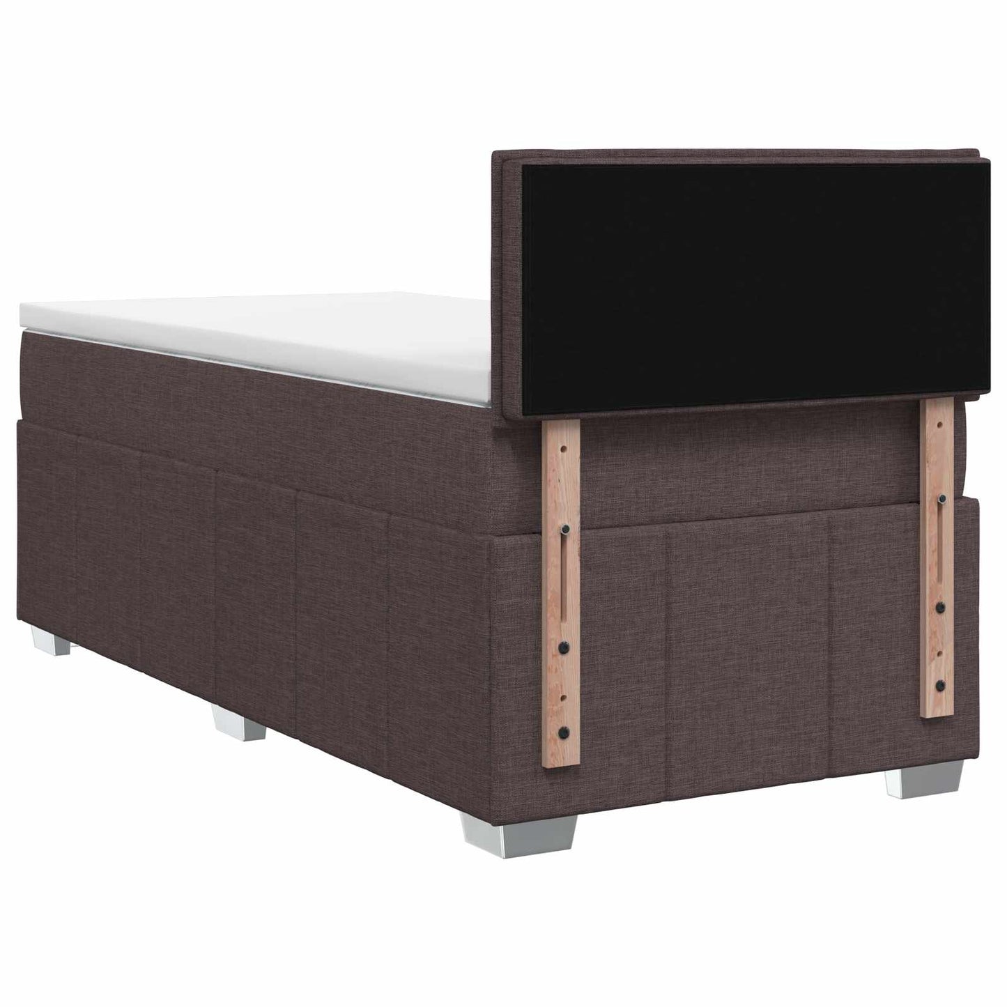Boxspring ágy matraccal Sötét Barna 90 x 200 cm Szövet