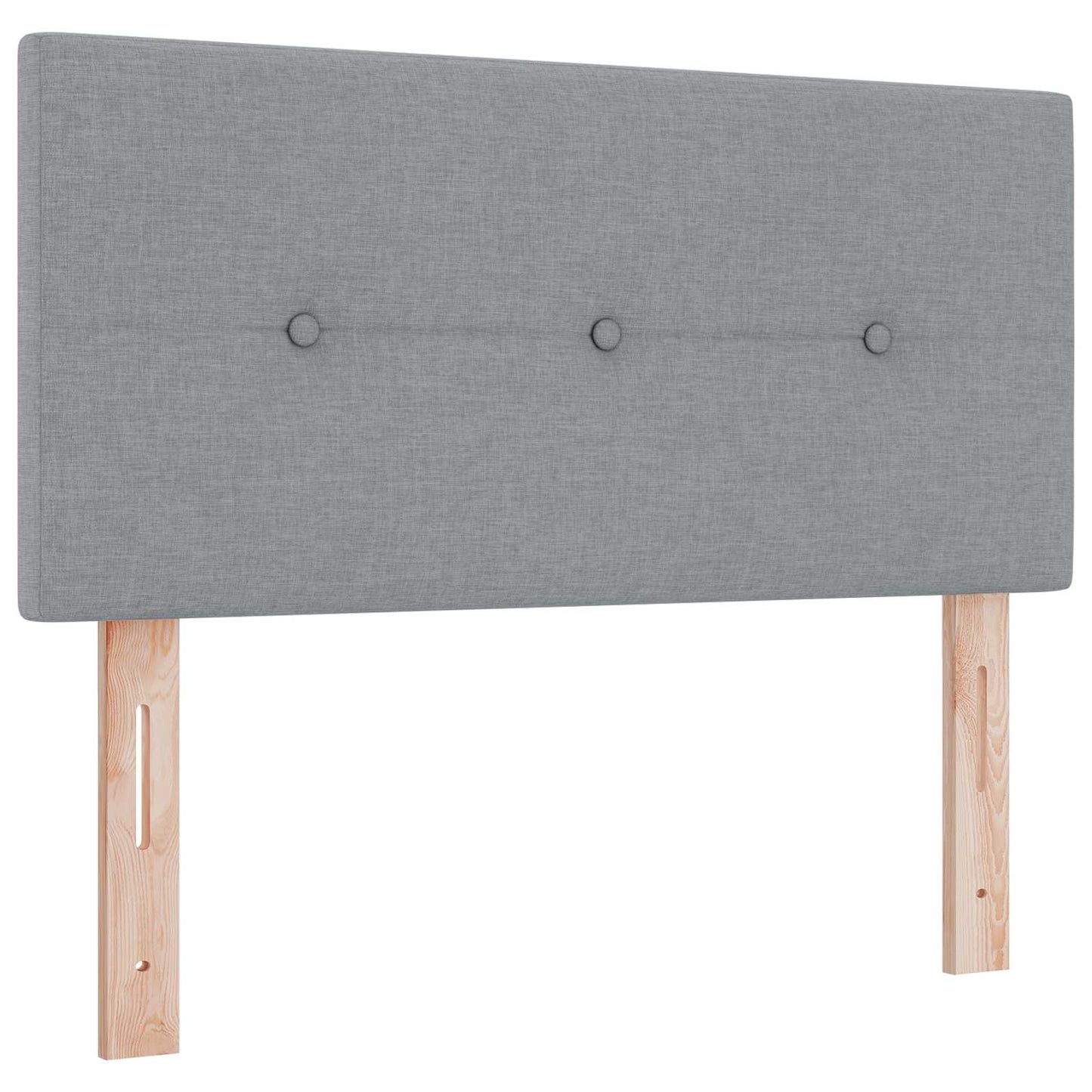 Boxspring ágy matraccal Világosszürke 90 x 200 cm Szövet