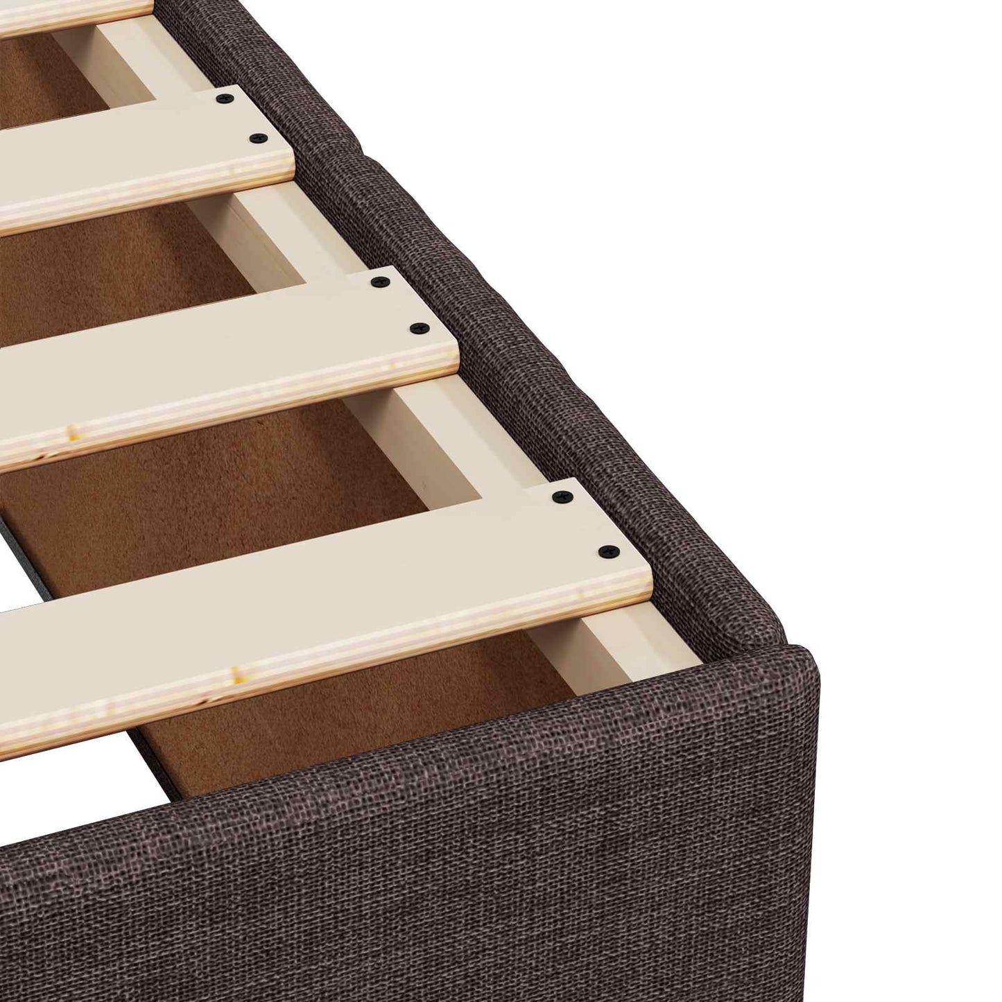 Boxspring ágy matraccal Sötét Barna 90 x 200 cm Szövet