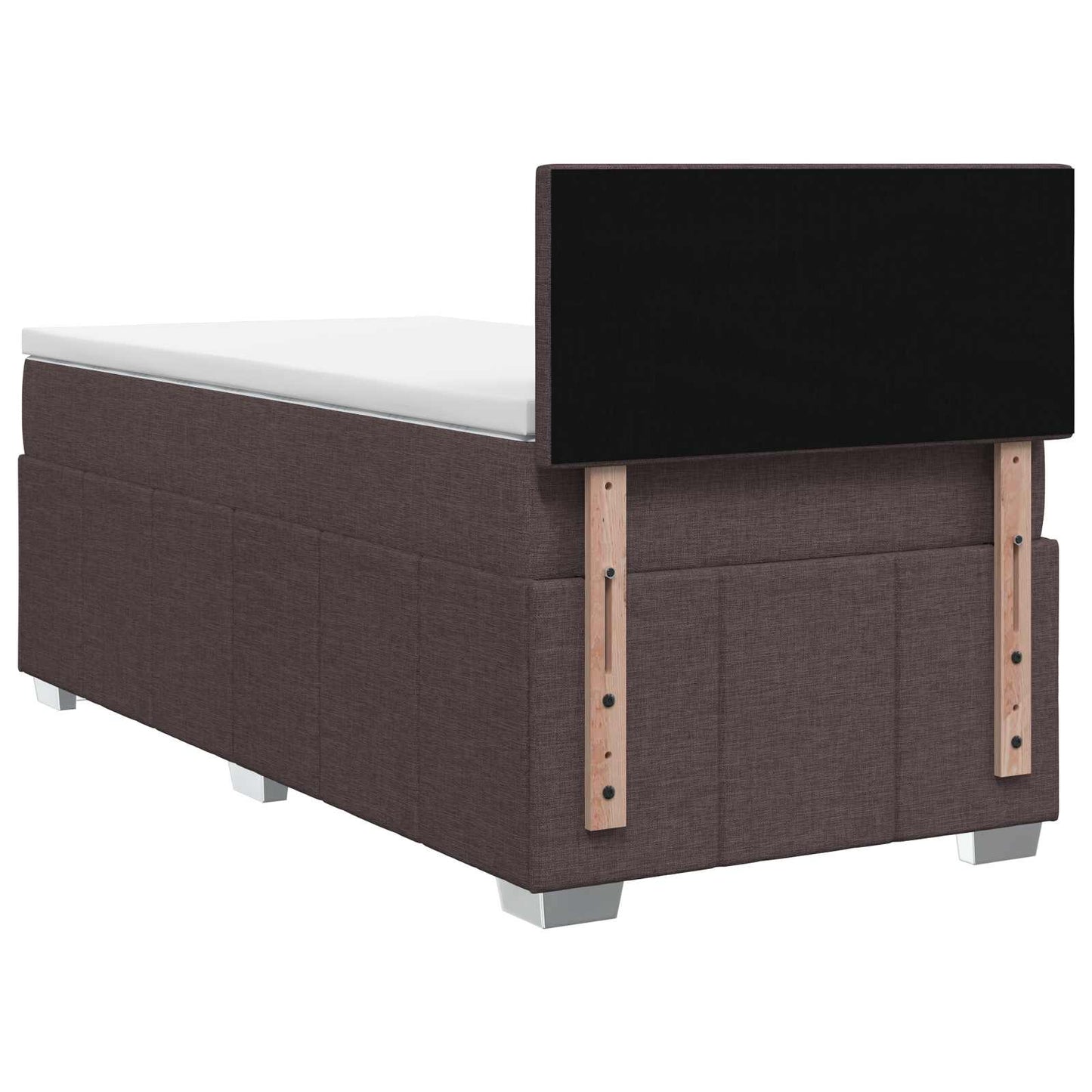 Boxspring ágy matraccal Sötét Barna 90 x 200 cm Szövet