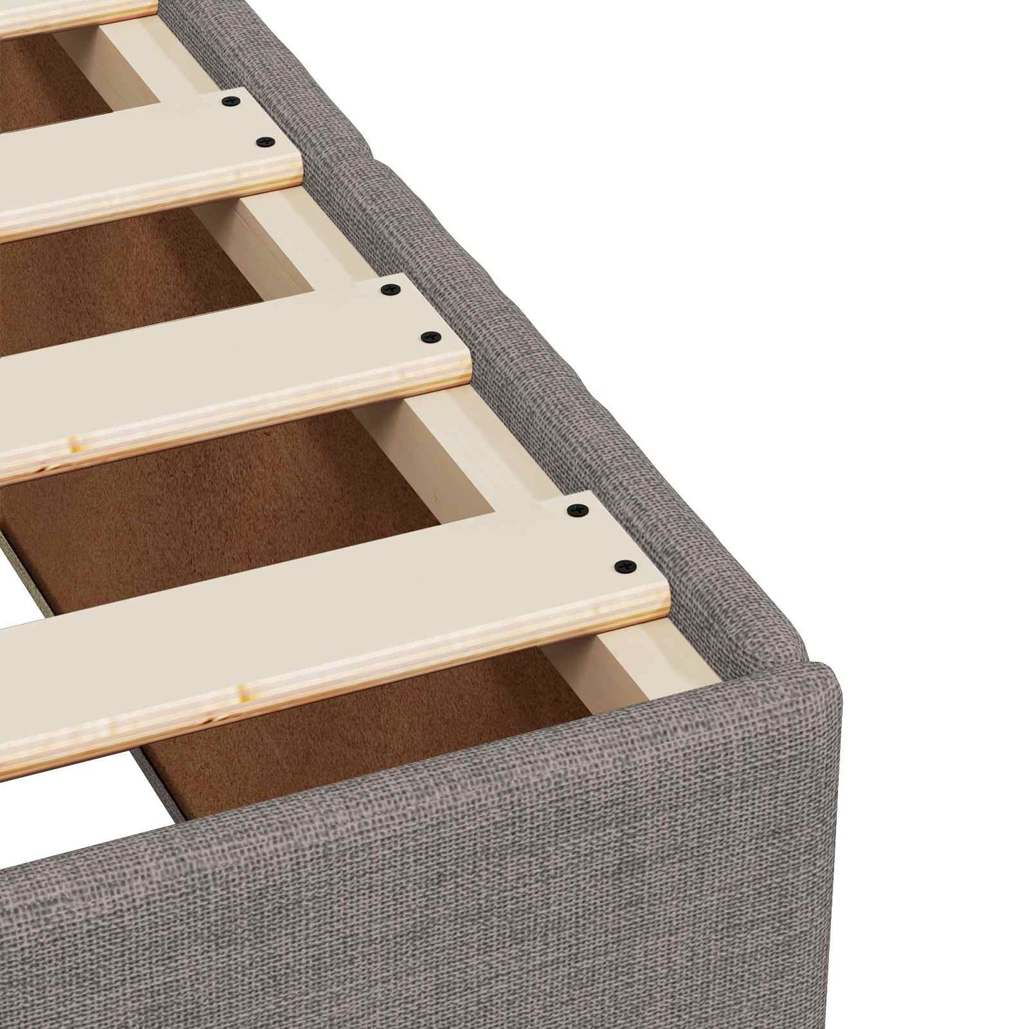Boxspring ágy matraccal fejtámlával Tópszínű 90 x 200 cm Szövet