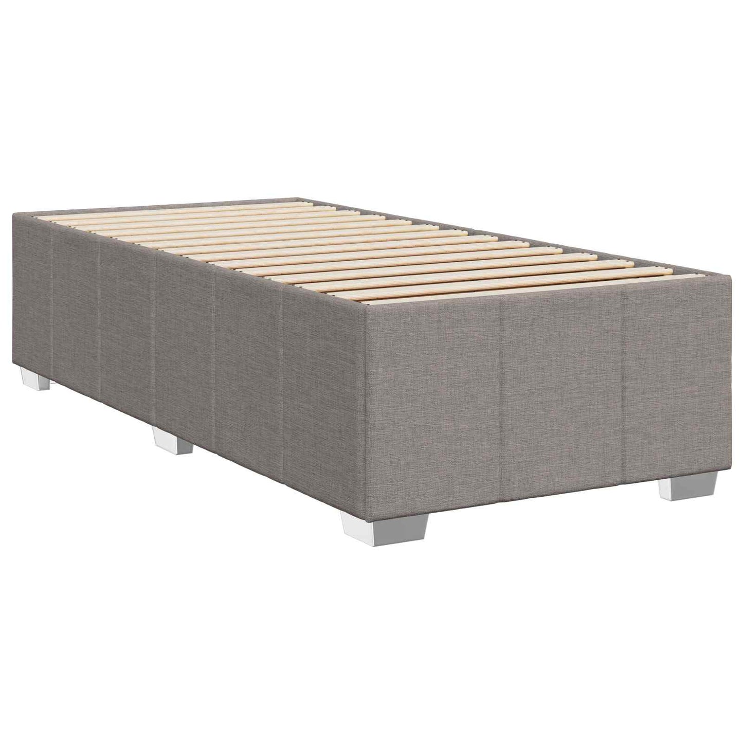 Boxspring ágy matraccal fejtámlával Tópszínű 90 x 200 cm Szövet