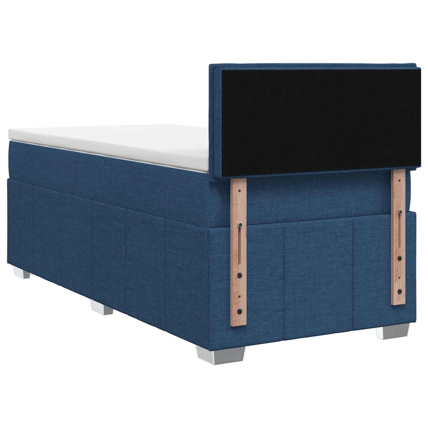 Boxspring ágy matraccal LED szalagokkal Kék 100 x 200 cm Szövet